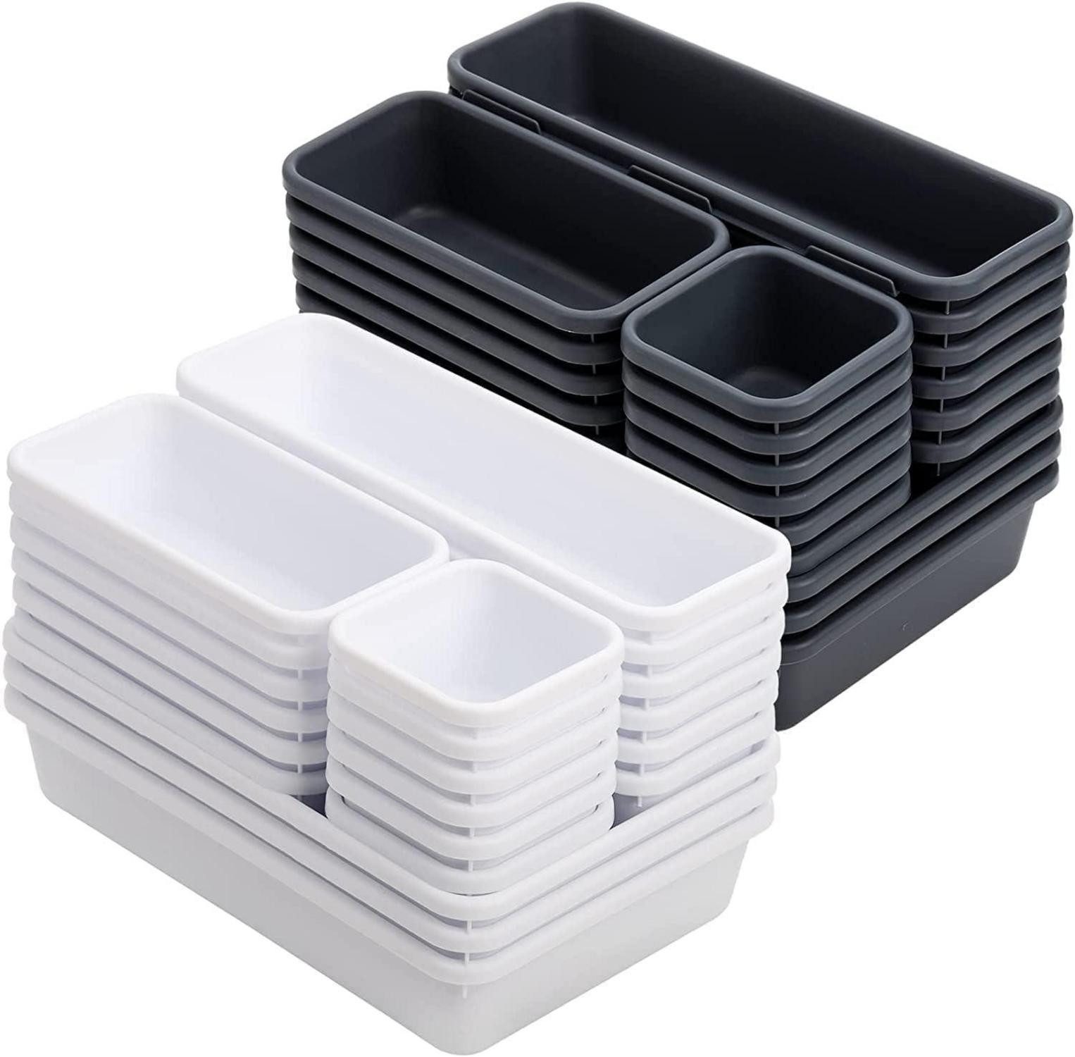 Schubladeneinsatz Schubladen Organizer Set 42-teilig Kunststoff Ordnungssystem Kosmetik