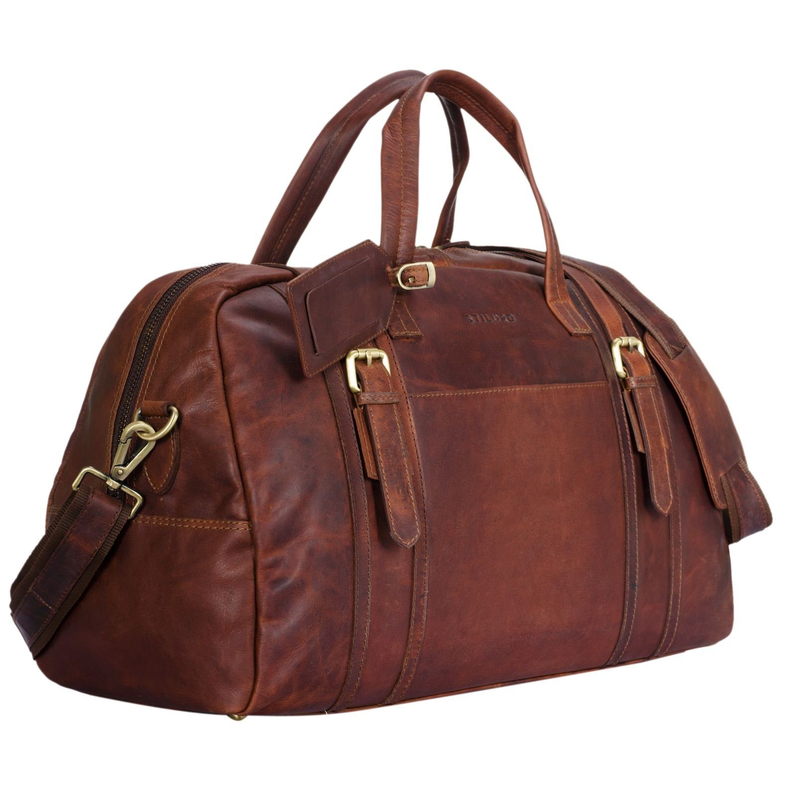 STILORD Weekender "Georgia" Große Reisetasche Vintage Leder