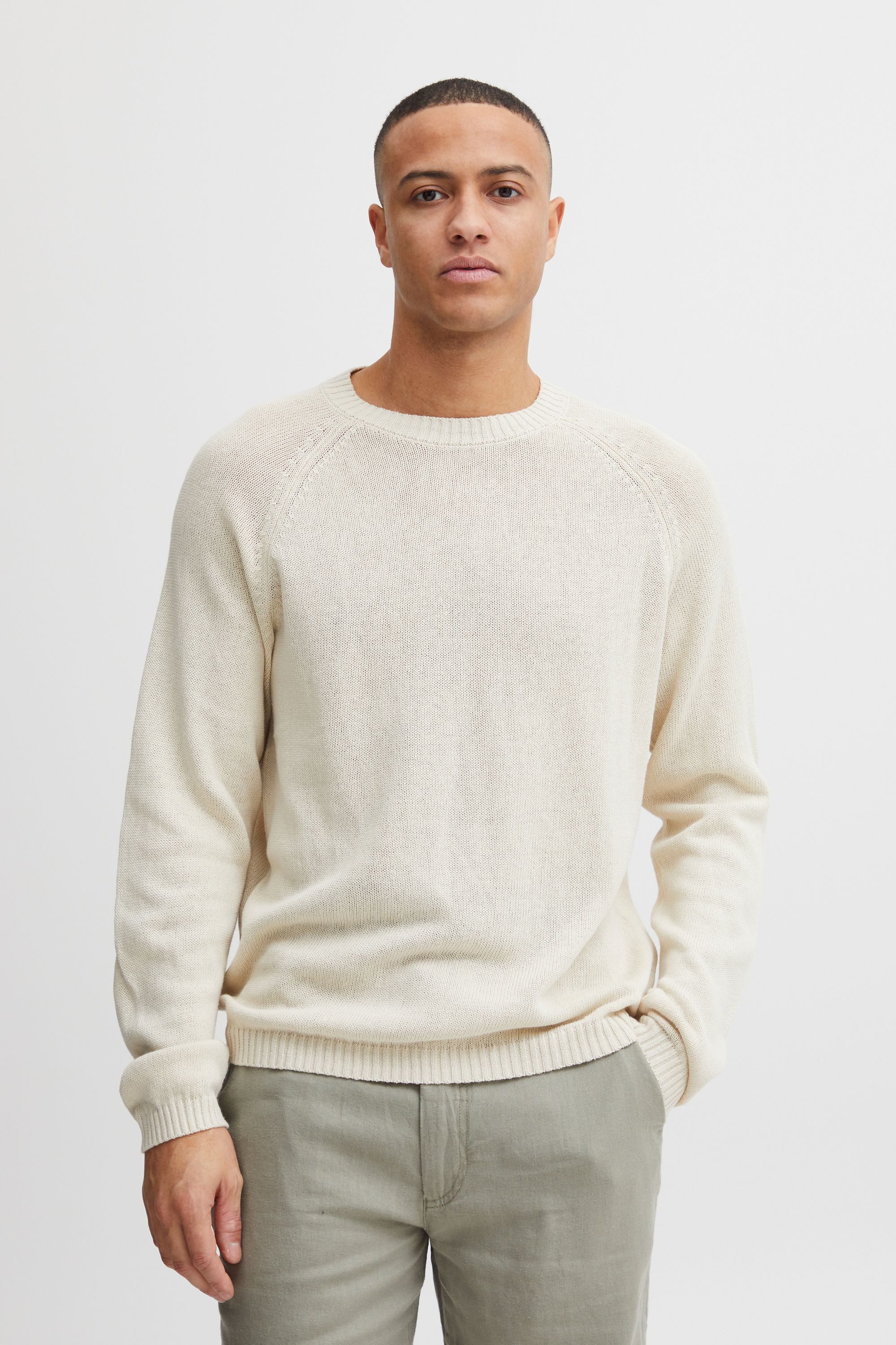 !Solid Strickpullover SDFabio Strickpullover aus Leinenmix