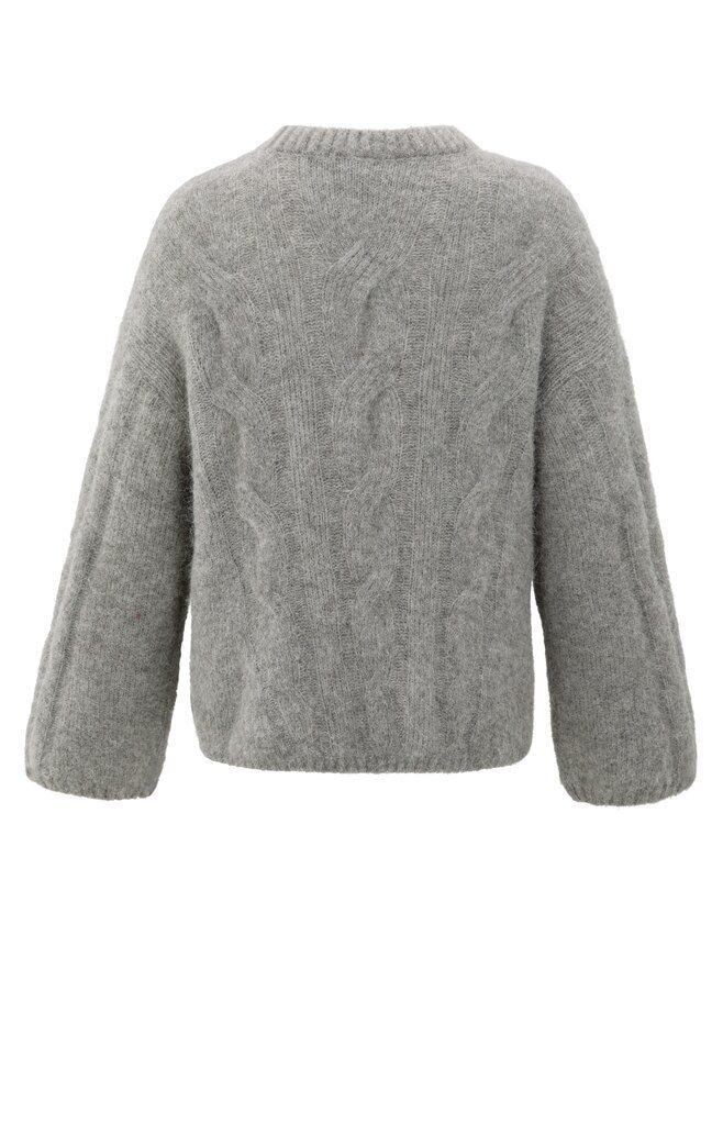 YAYA Rundhalspullover Weicher Zopfmuster-Pullover günstig online kaufen