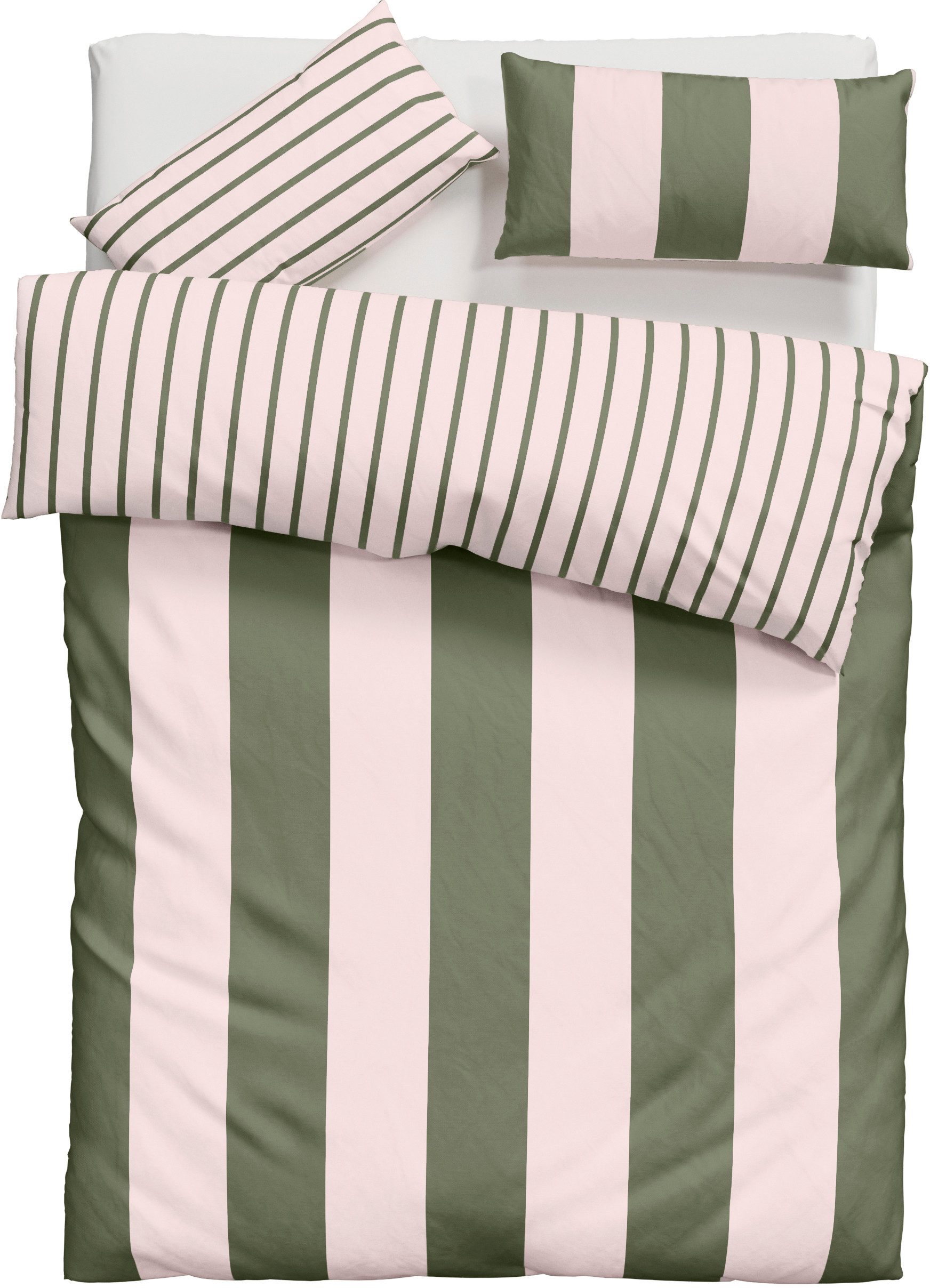 OTTO home Wendebettwäsche Sari Trend, Linon, 2 teilig, ab Gr. 135/200 cm, Bettwäsche in modernen Farben, trendig