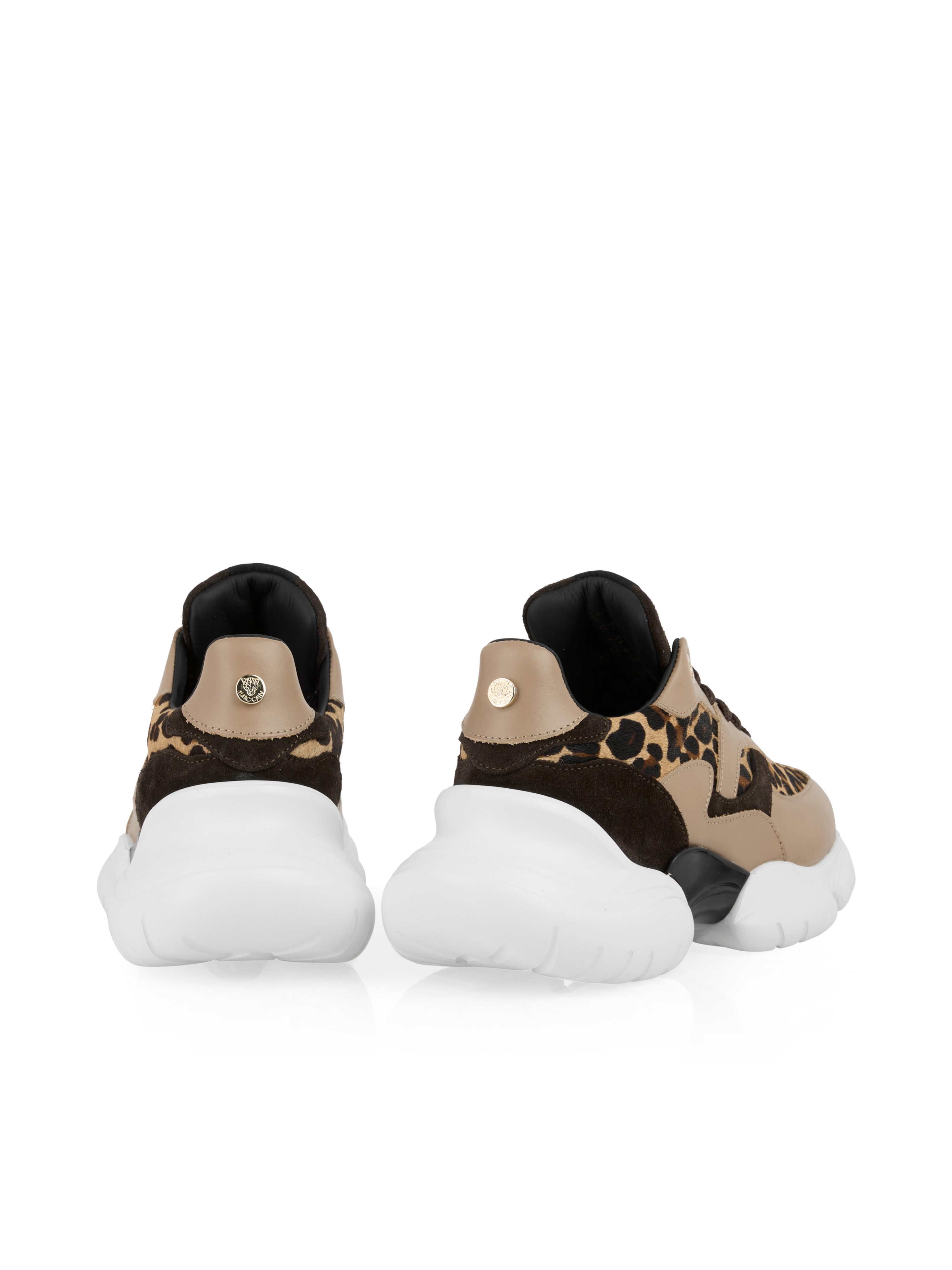 Marc Cain Ledersneaker mit Leo-Highlights Slipper