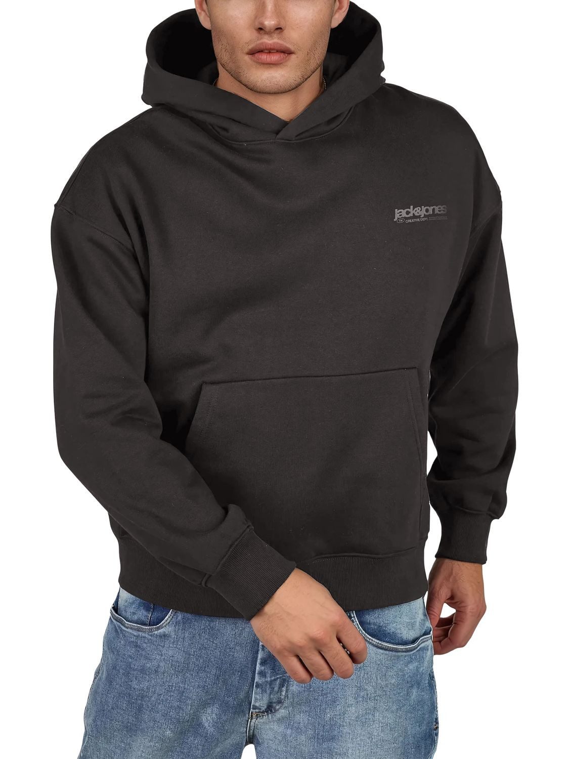 Jack & Jones Kapuzenpullover Herren Hoodie JJEURBAN EDGE Relaxed Fit Sweatshirt mir Kängurutasche