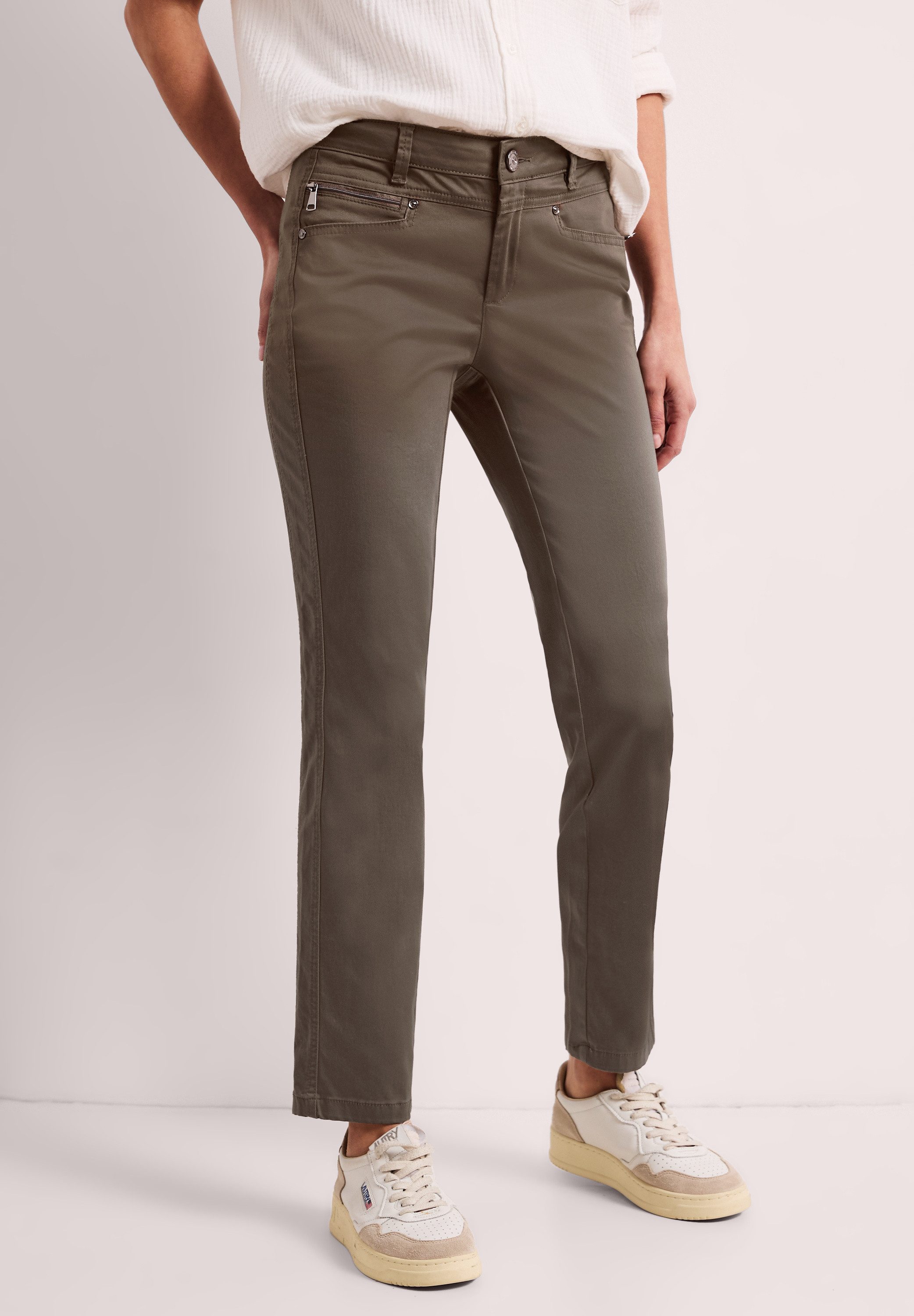 STREET ONE Stoffhose aus Baumwolle mit Stretchanteil