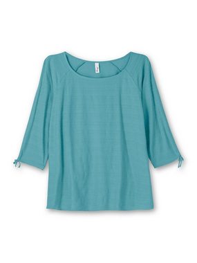 Sheego 3/4-Arm-Shirt Große Größen mit raffbaren Raglanärmeln, leicht tailliert