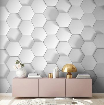 living walls Fototapete Designwalls Honeycomb 1, glatt, (5 St), Vlies, Wand, Schräge, Decke