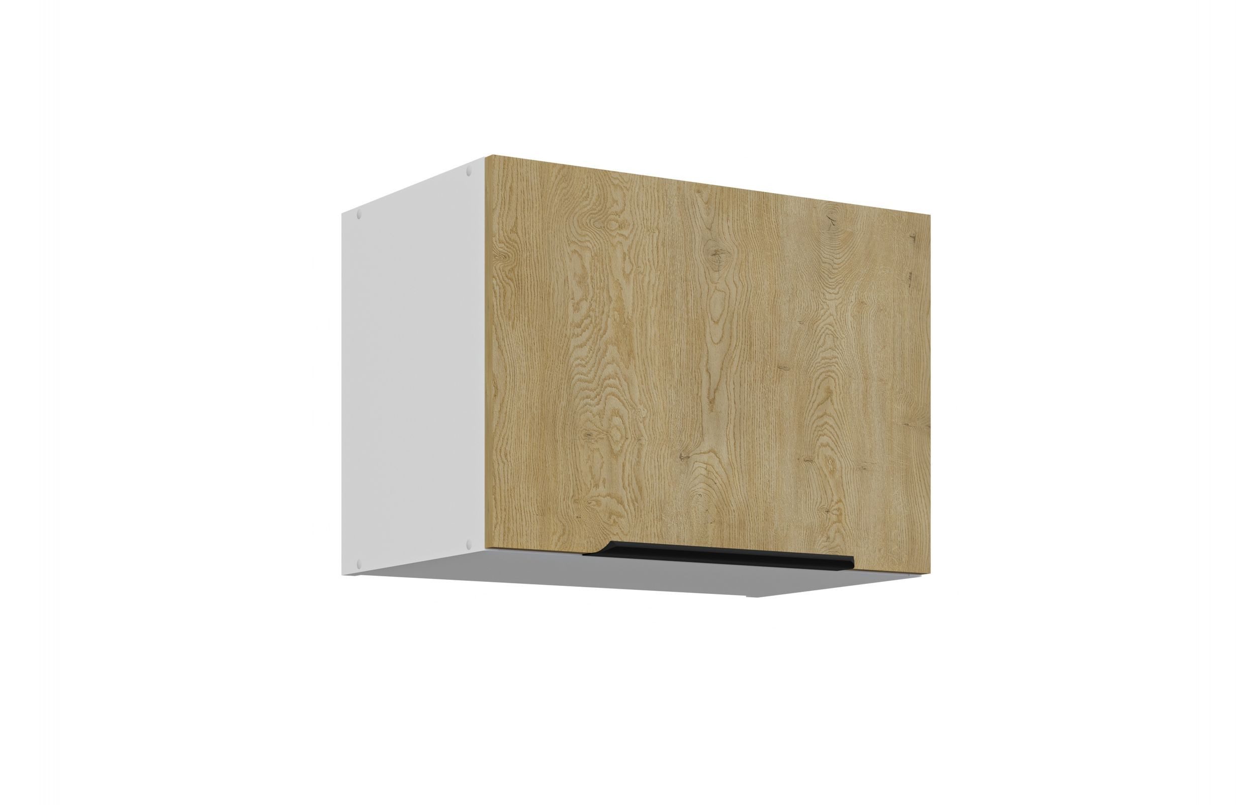 Küchen-Preisbombe Hängeschrank 50 cm Küche CREMONA Eiche hell + Weiß Küchenzeile Küchenblock Höhe 36