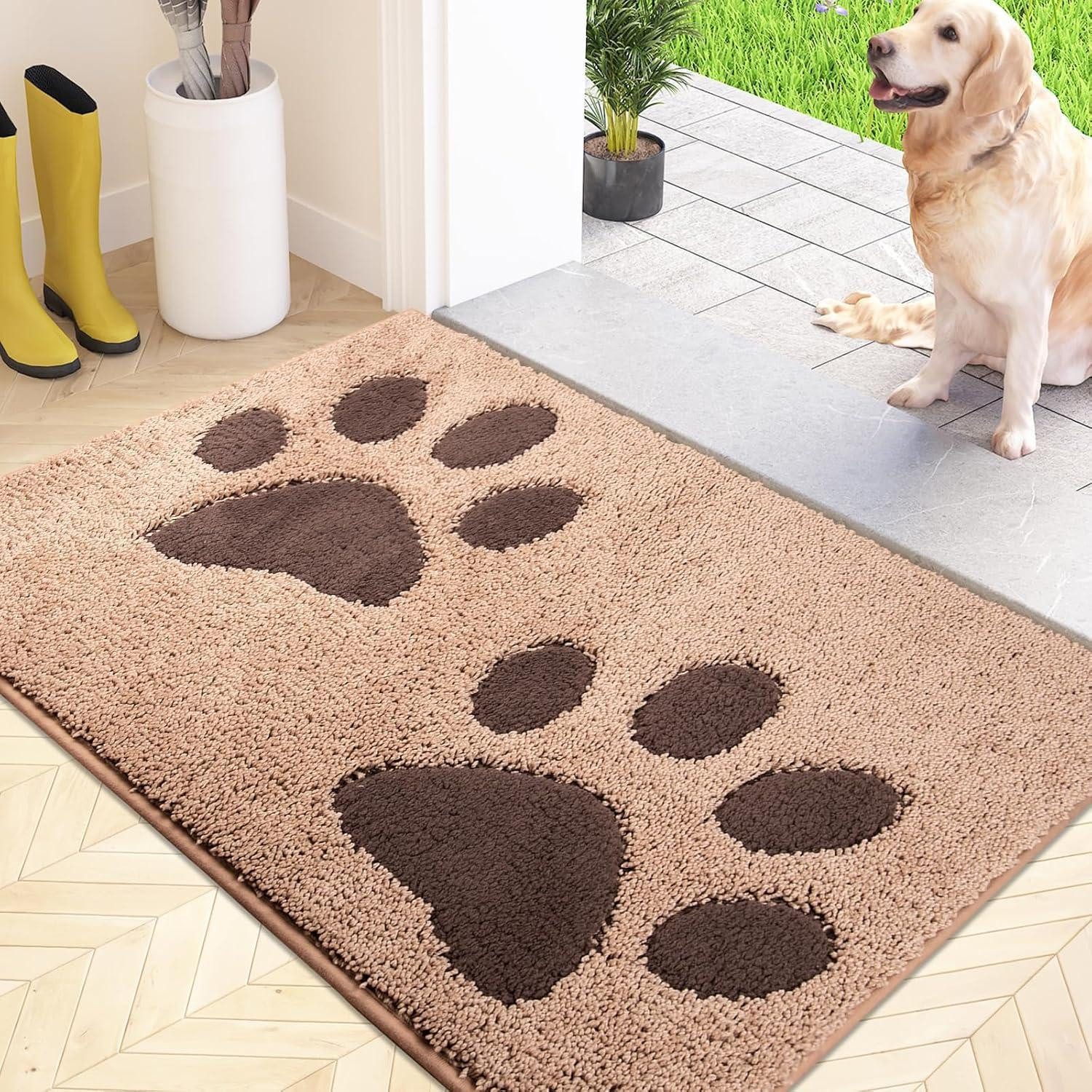 Fußmatte Schmutzfangmatte waschbar 60x90cm Innen rutschfest wasserdicht Beige