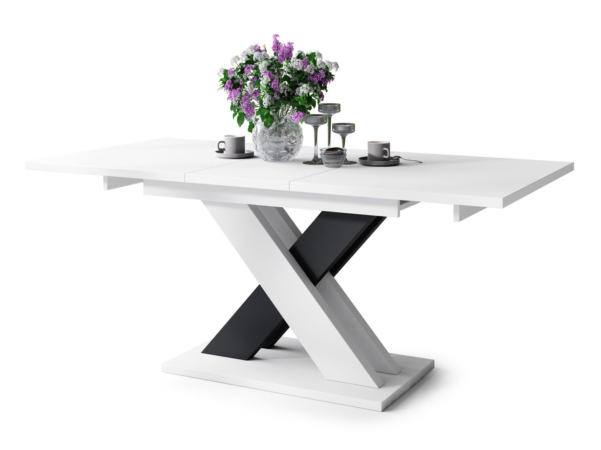 designimpex Esstisch Design Karo Tisch ausziehbar günstig online kaufen