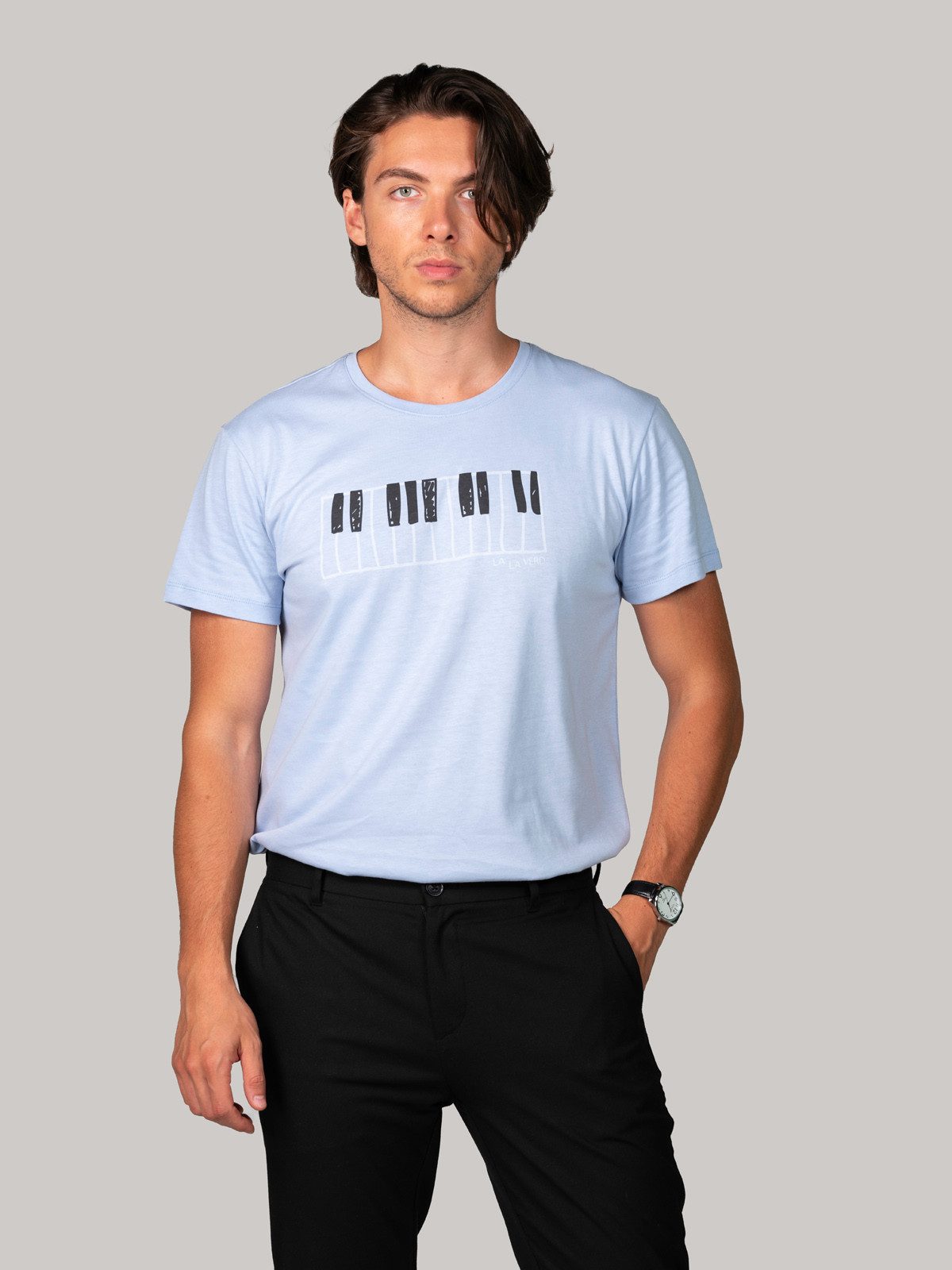 BLUVERD Kurzarmshirt T-Shirt mit Grafik (La La Verd)
