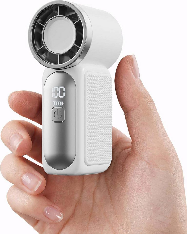 Bomiclss Handventilator Tragbarer Mini-Handventilator, 6 Geschwindigkeiten mit LED-Display