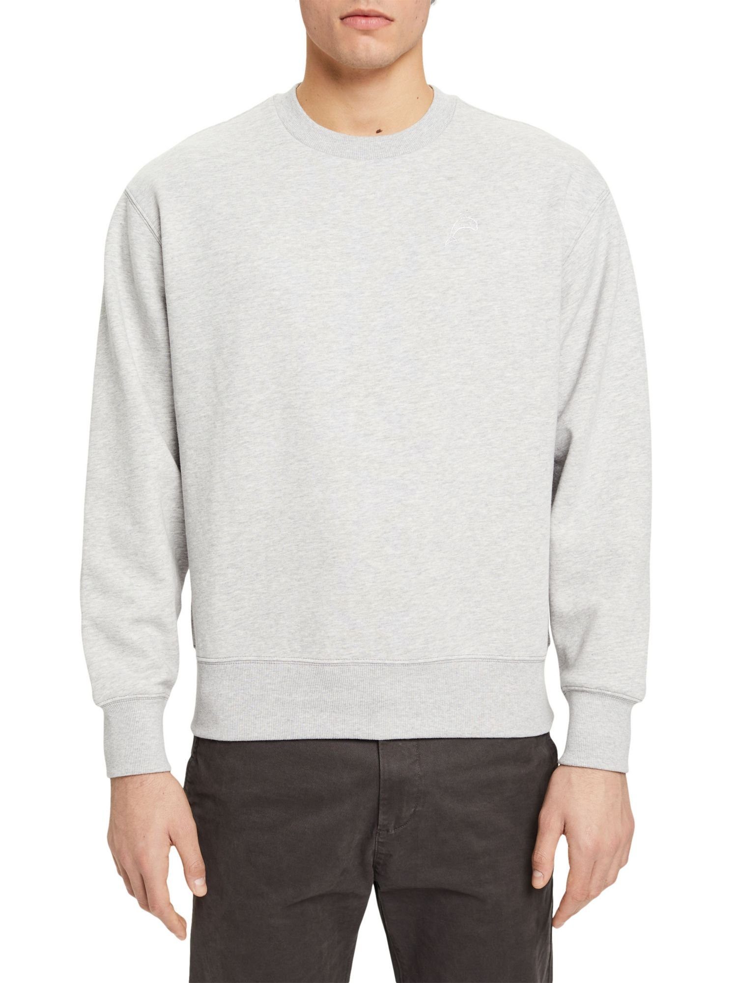 kleinem (1-tlg) Delfinprint Sweatshirt mit LIGHT Sweatshirt Esprit GREY