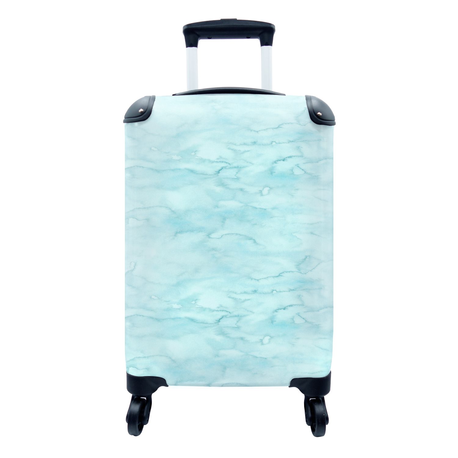 MuchoWow Handgepäckkoffer Aquarelle - Muster - Marmor, 4 Rollen, Reisetasche mit rollen, Handgepäck für Ferien, Trolley, Reisekoffer