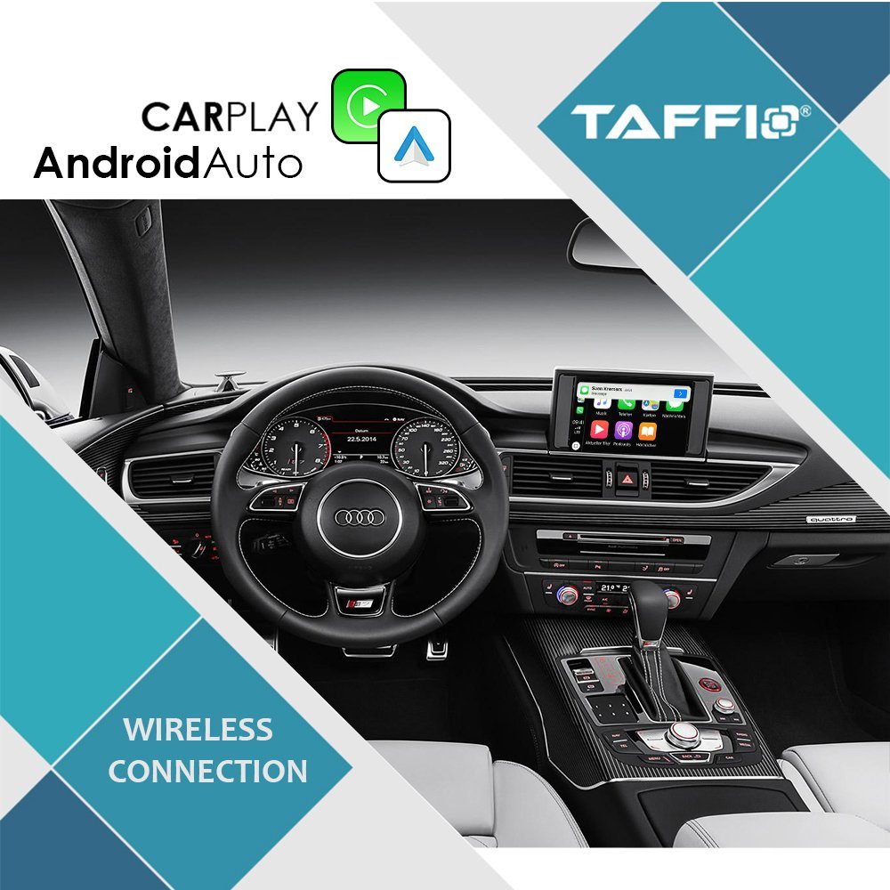 TAFFIO Für Audi A6 S6 Interface S7 A7 C7 USB Einbau-Navigationsgerät Wireless AndroidAuto Carplay