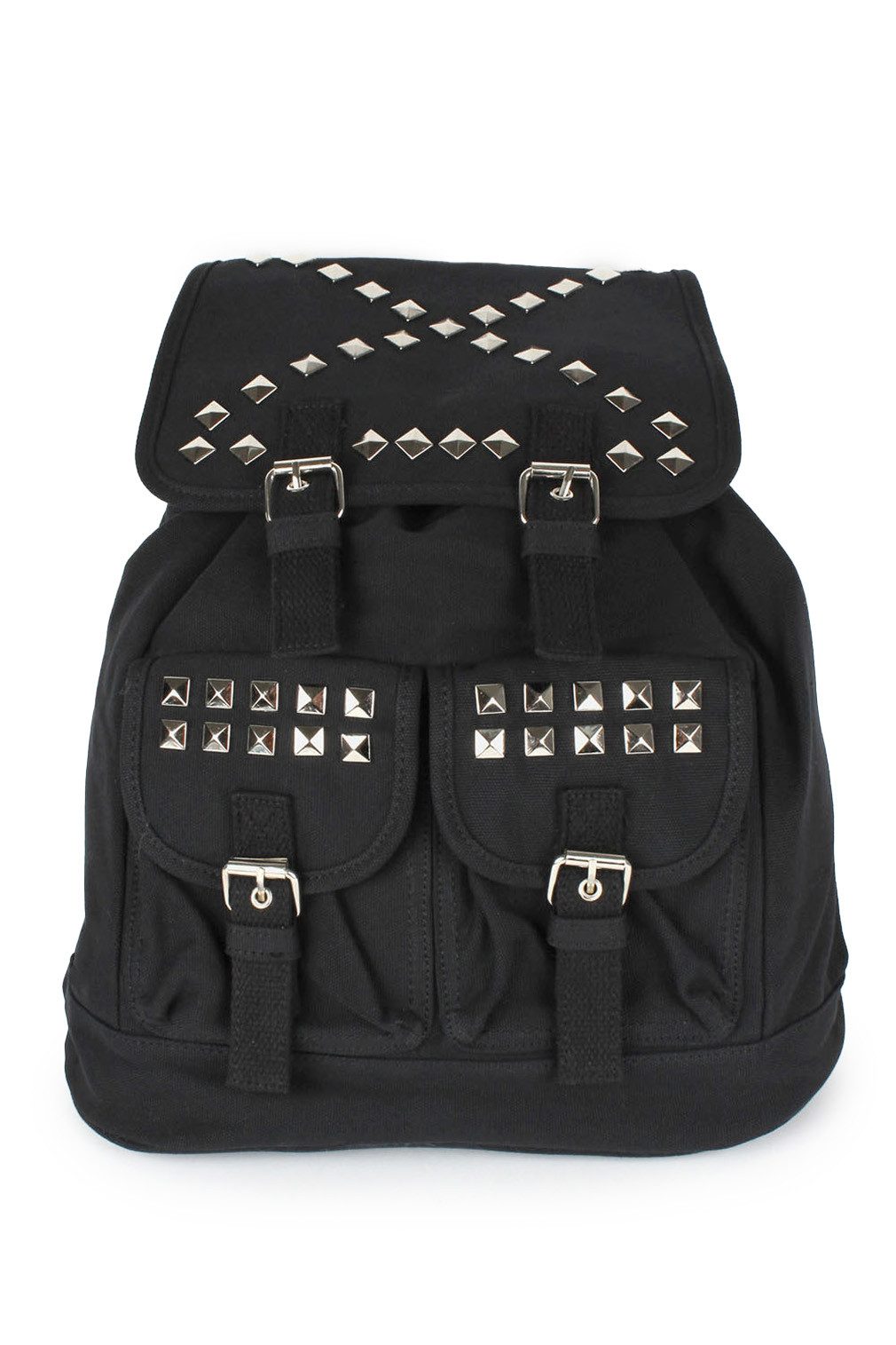 Jawbreaker Rucksack Studded Canvas, Backpack Punk Goth Gothic Pyramiden Nieten