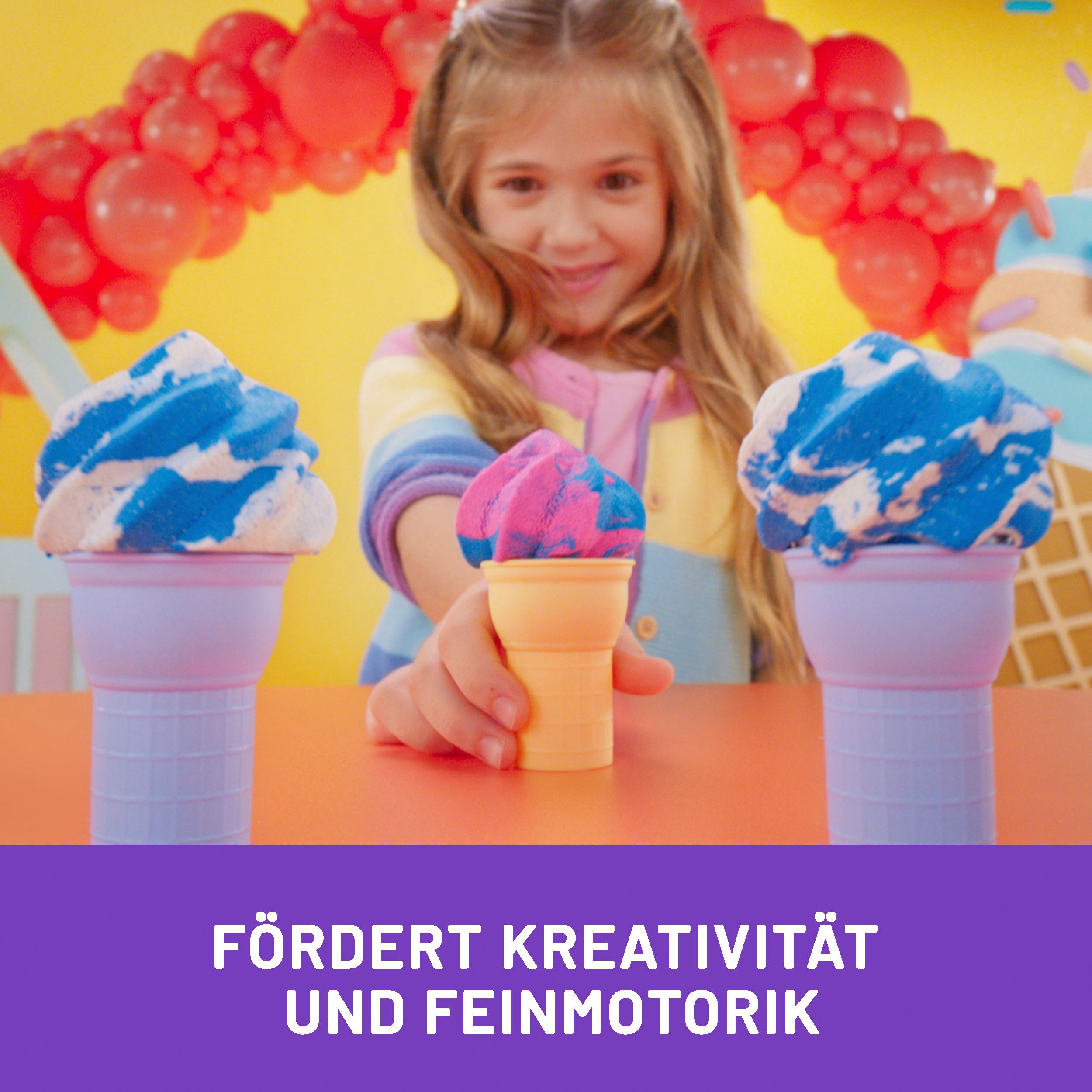 Spin Master Kreativset Kinetic Sand - Soft Serve Ice Cream Station 397g – Bild 5 von 5