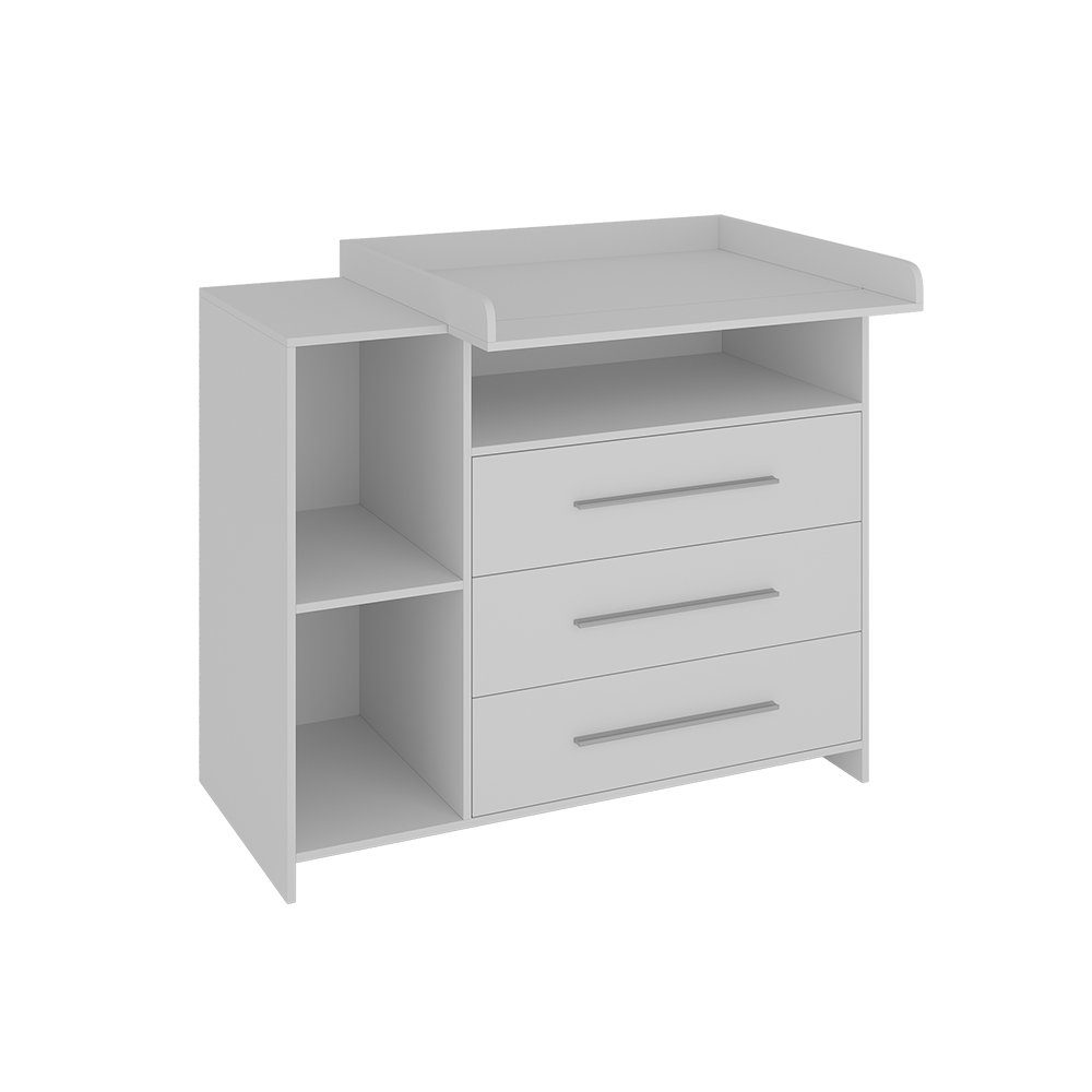 Vicco wrap dresser Paula, white/white, 110 x 93.5 cm with wrap attachment