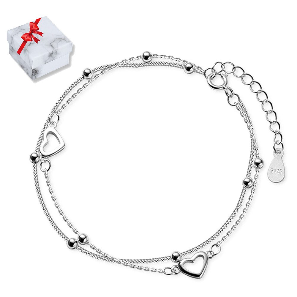 MOPUEA Silberarmband Sterlingsilber-Armband Diamanten Damen Frauen Geschenkpackung