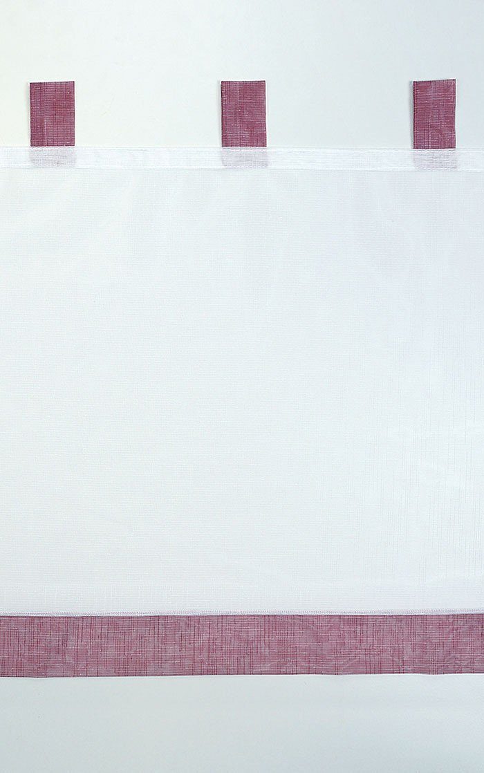 Scheibengardine Structure, LYSEL®, (1 St), 50x150cm weinrot HxB transparent