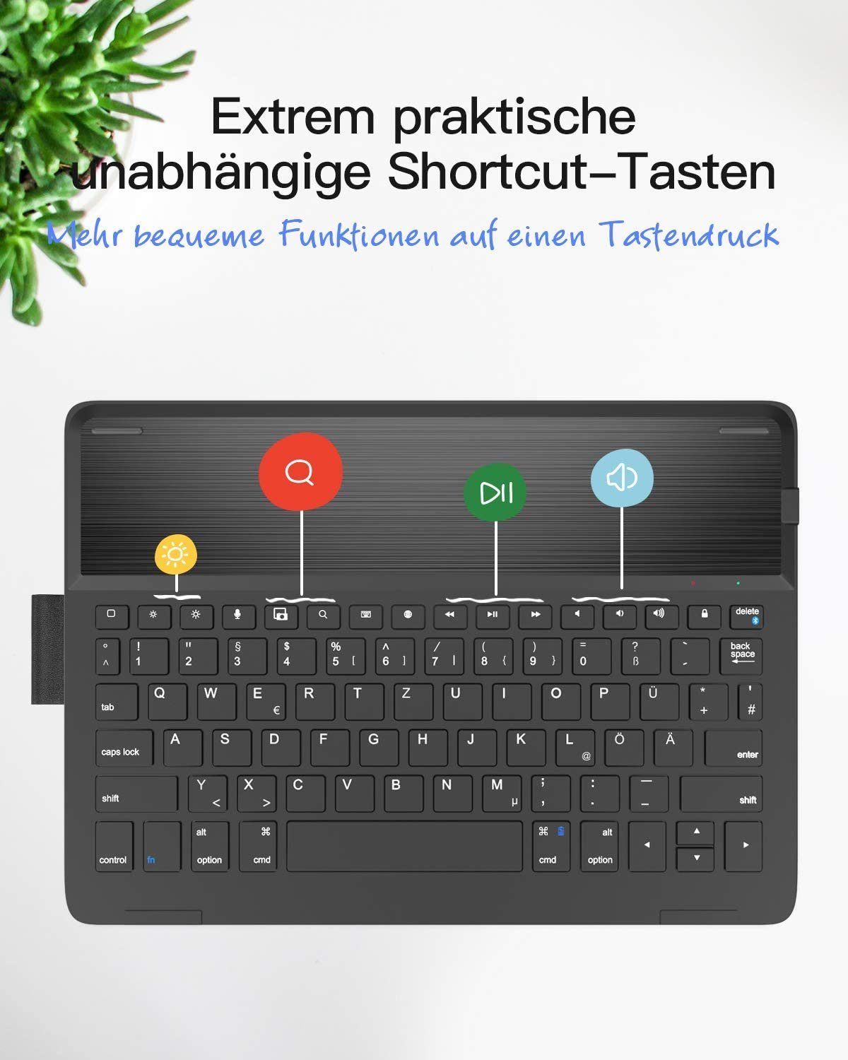 Ultraleichte Inateck 10,2 Tastatur Gen iPad-Tastatur Zoll für Hülle 9/8/7 iPad