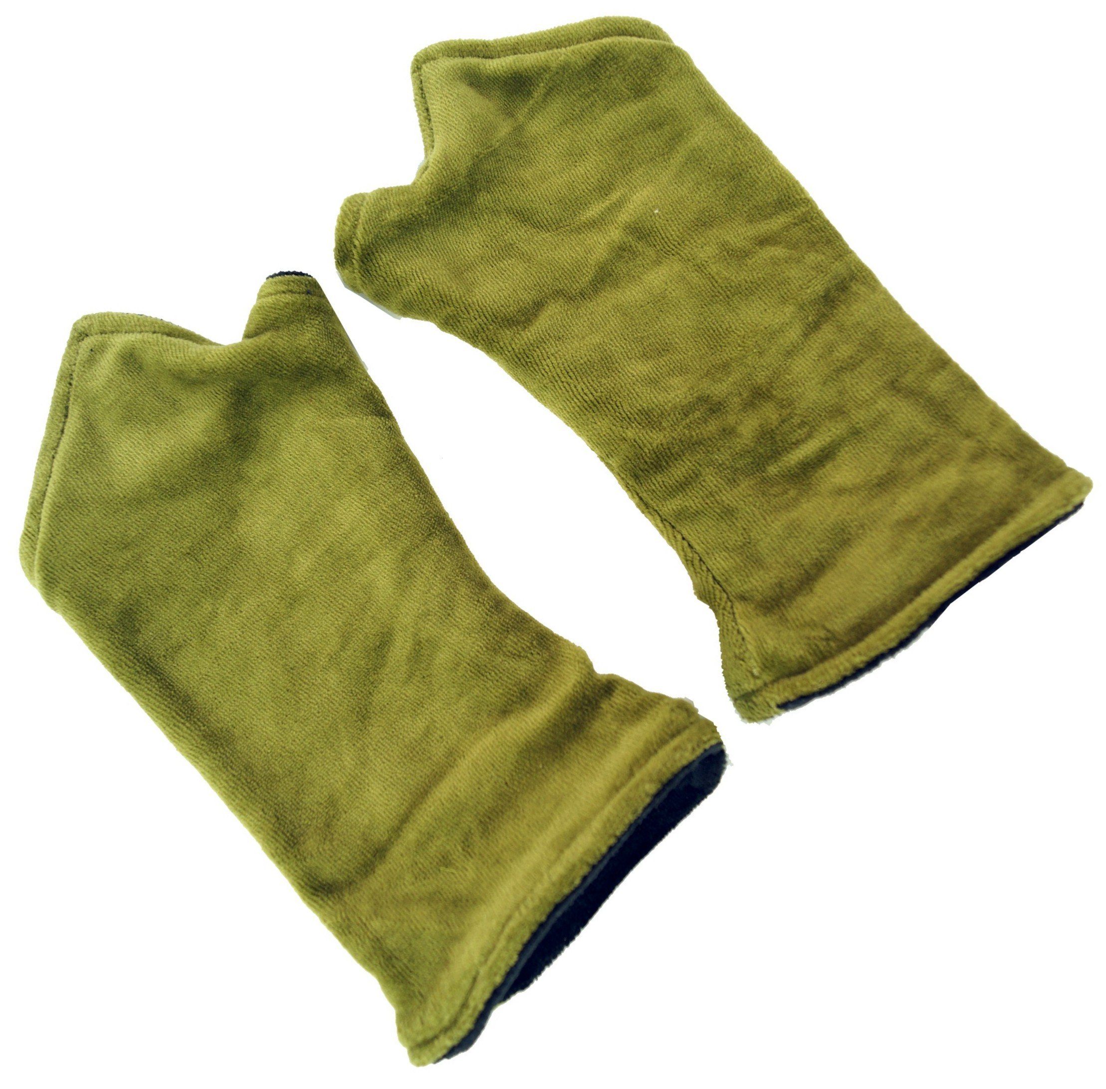 Guru-Shop Strickhandschuhe Handstulpen aus Samt, Wendestulpen -.. günstig online kaufen