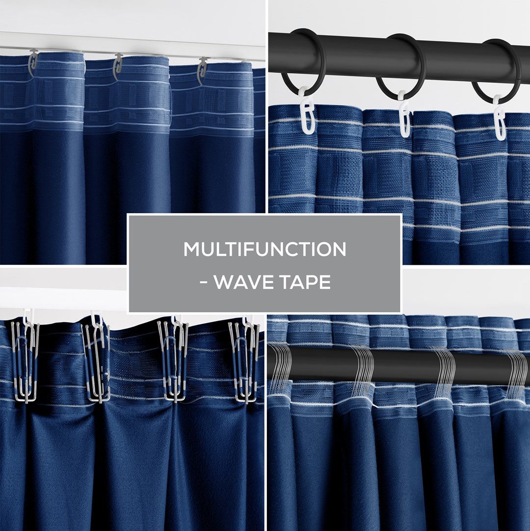 Restilo Gardine Gardine Multifunktionsband Kräuselband Vorhang Verdunkelnd Samt Textil (1 St), Kräuselband, verdunkelnd, Samt Textilien, mit Raffhalter
