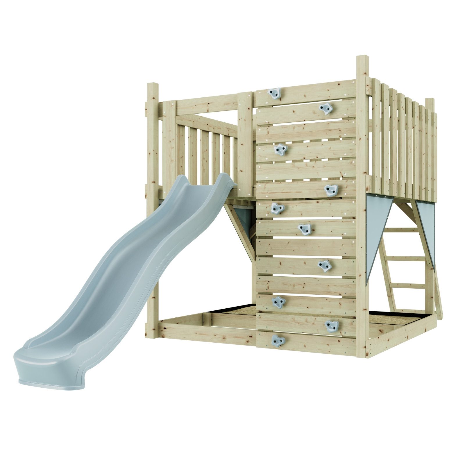 OutdoorToys Spielturm Plattform Sternenhimmel, aus Holz mit Rutsche, Kletterwand