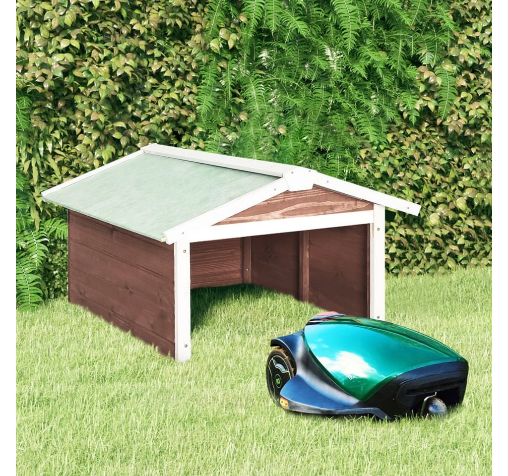 vidaXL Mähroboter-Garage, Roboter-Rasenmäher Garage 72x87x50 cm Mocca Weiß Tannenholz vidaXL Mähroboter-Garage, Roboter-Rasenmäher Garage 72x87x50 cm Mocca Weiß Tannenholz