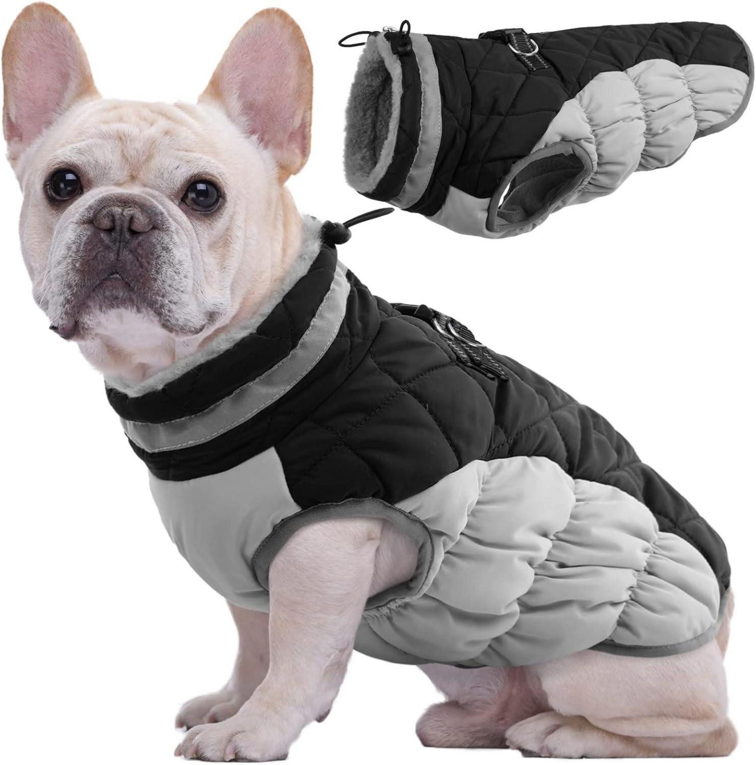 Schutzkragen Wasserdichter Hundemantel für kleine bis große Hunde, Winterjacke mit