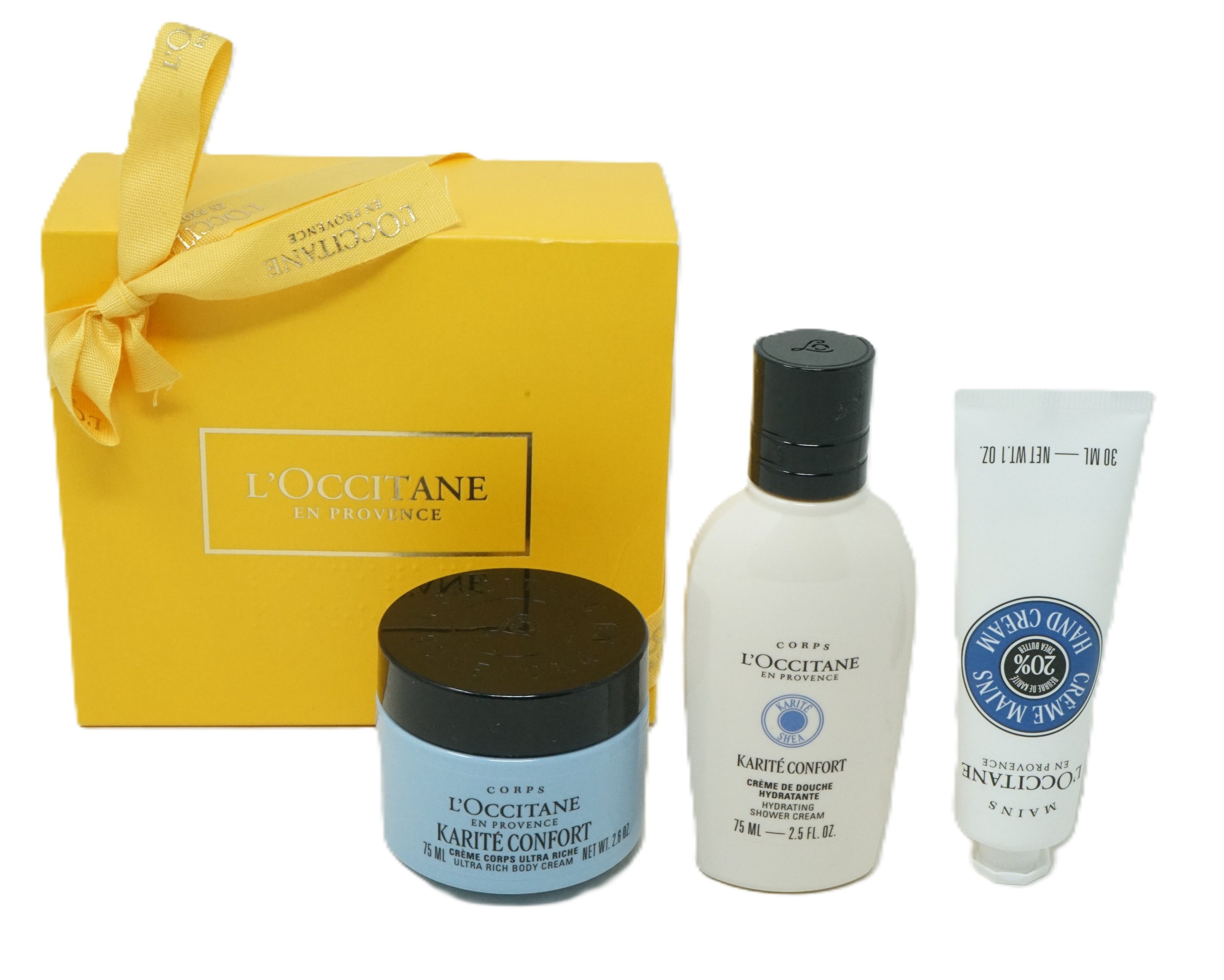 L'OCCITANE Hautreinigungs-Set L’Occitane Karite Confort Set Body Cream 75ml