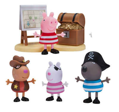 Jazwares Spielfigur 95651 Peppa´s Piratenparty mit Freunden, (7-tlg), Original Peppa Pig Spielset, inkl. 4 Figuren, ab 2 Jahre