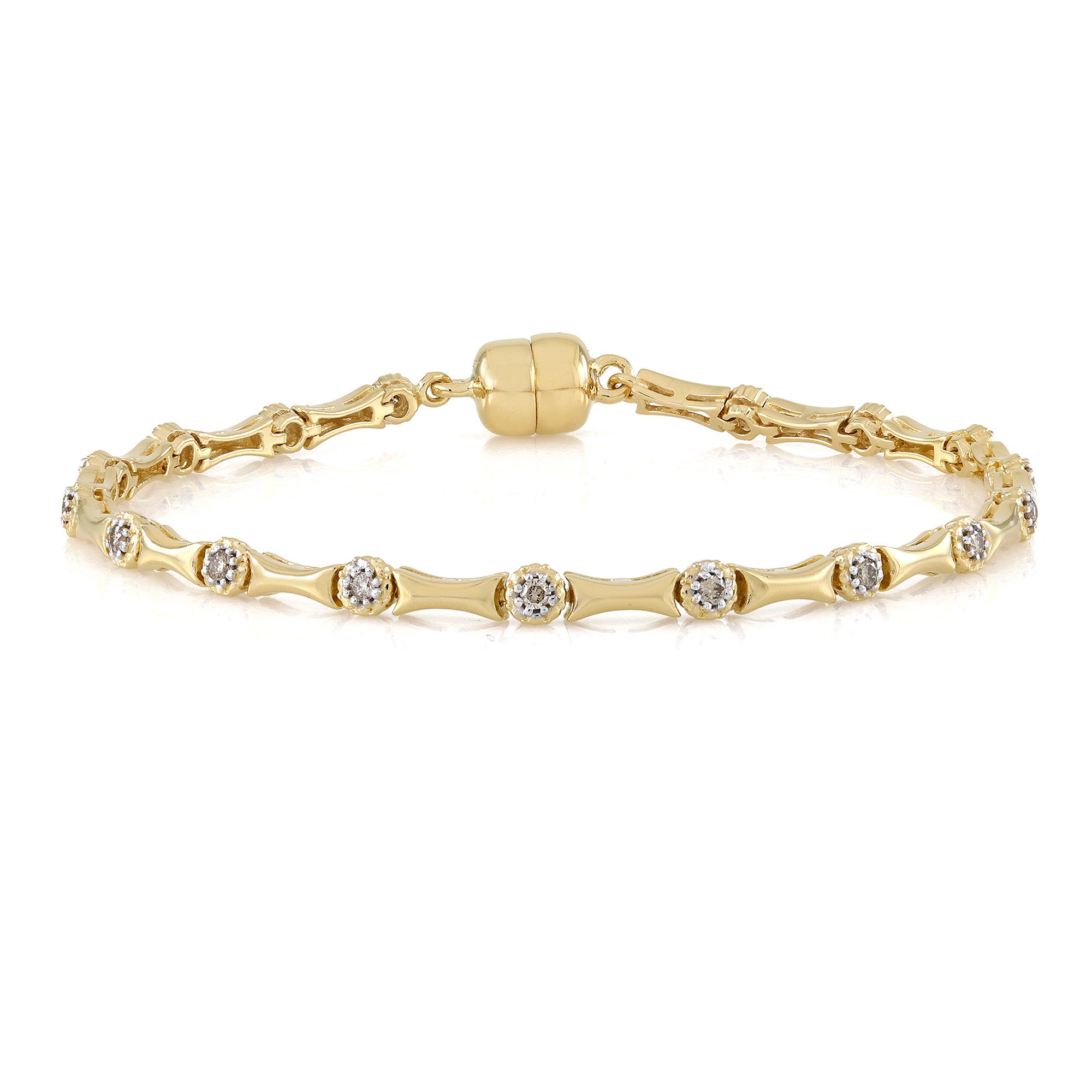 Cavill Silberarmband Armband aus vergoldetem Silber mit Schokoladen-Diamanten (1-tlg)