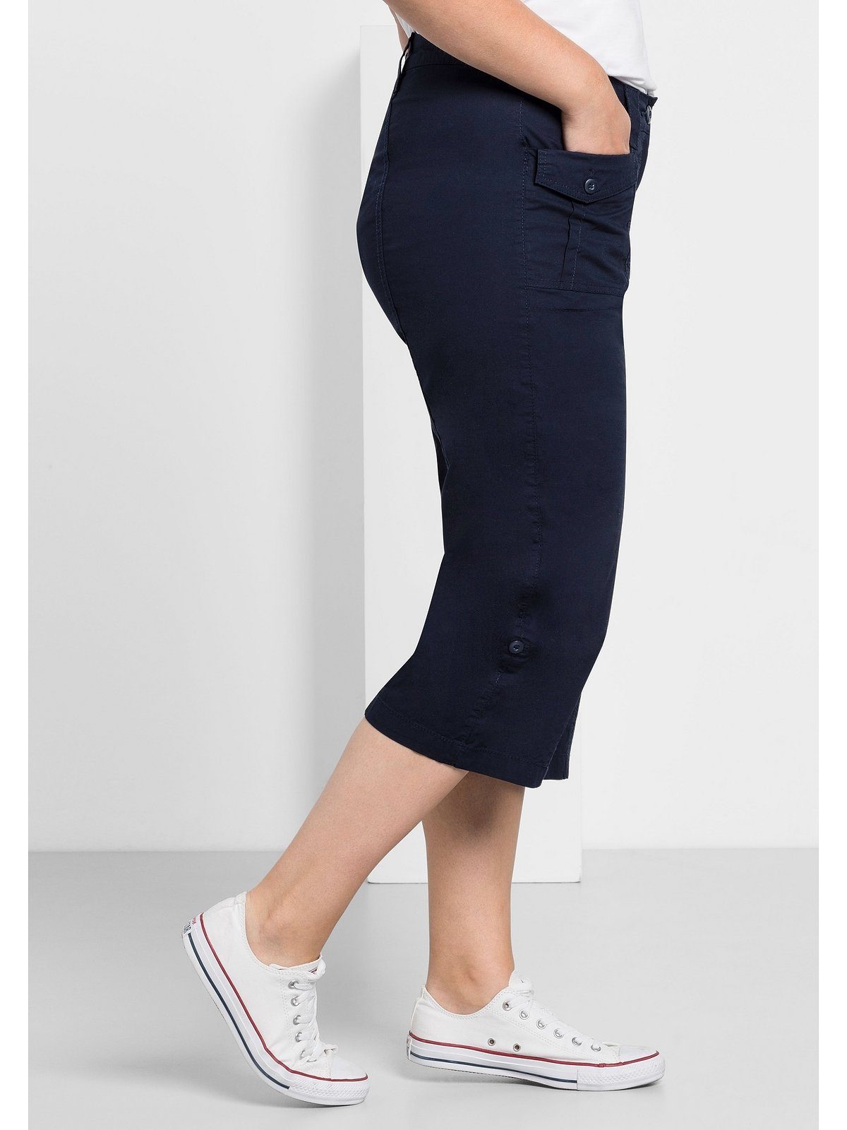 Sheego 3/4-Hose Große Größen Mit Krempelfunktion