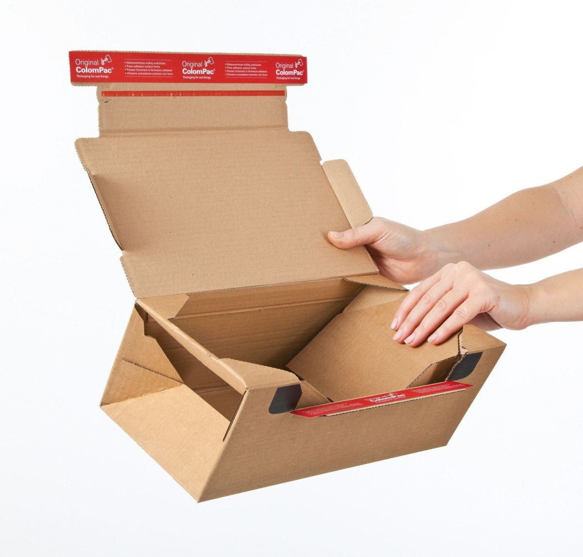 Thumbnail - COLOMPAC Versandkarton Versandkarton Returnbox 336x242x140mm braun