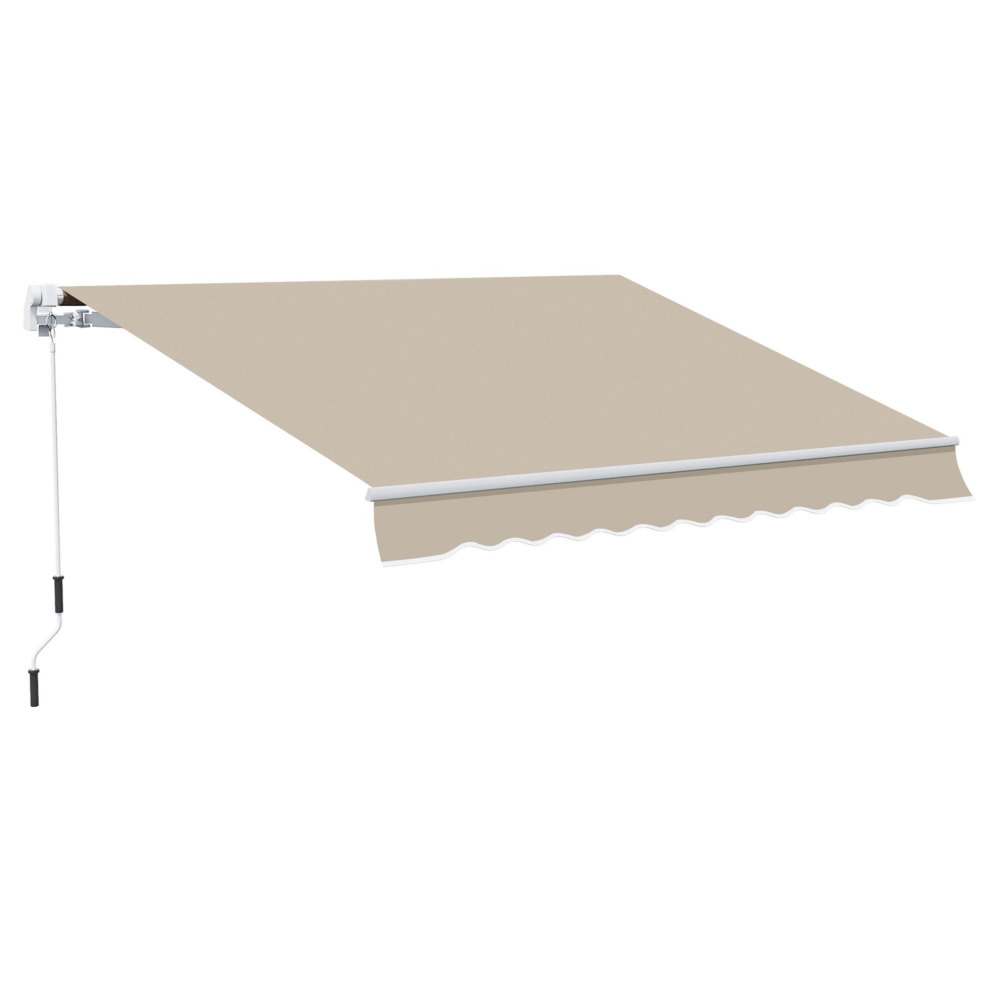 Outsunny Markise Outdoor manuelle Balkonmarkise, 3,95m günstig online kaufen