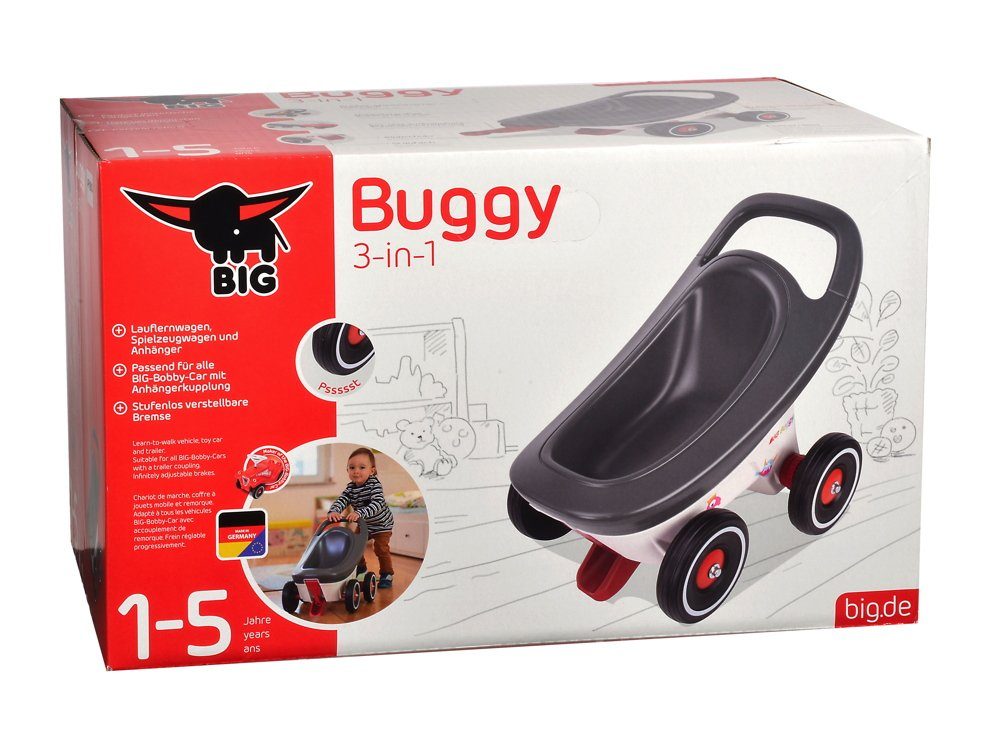 BIG Rutscherauto Kleinkind 3in1, Spielzeugwagen und Anhänger Bobby