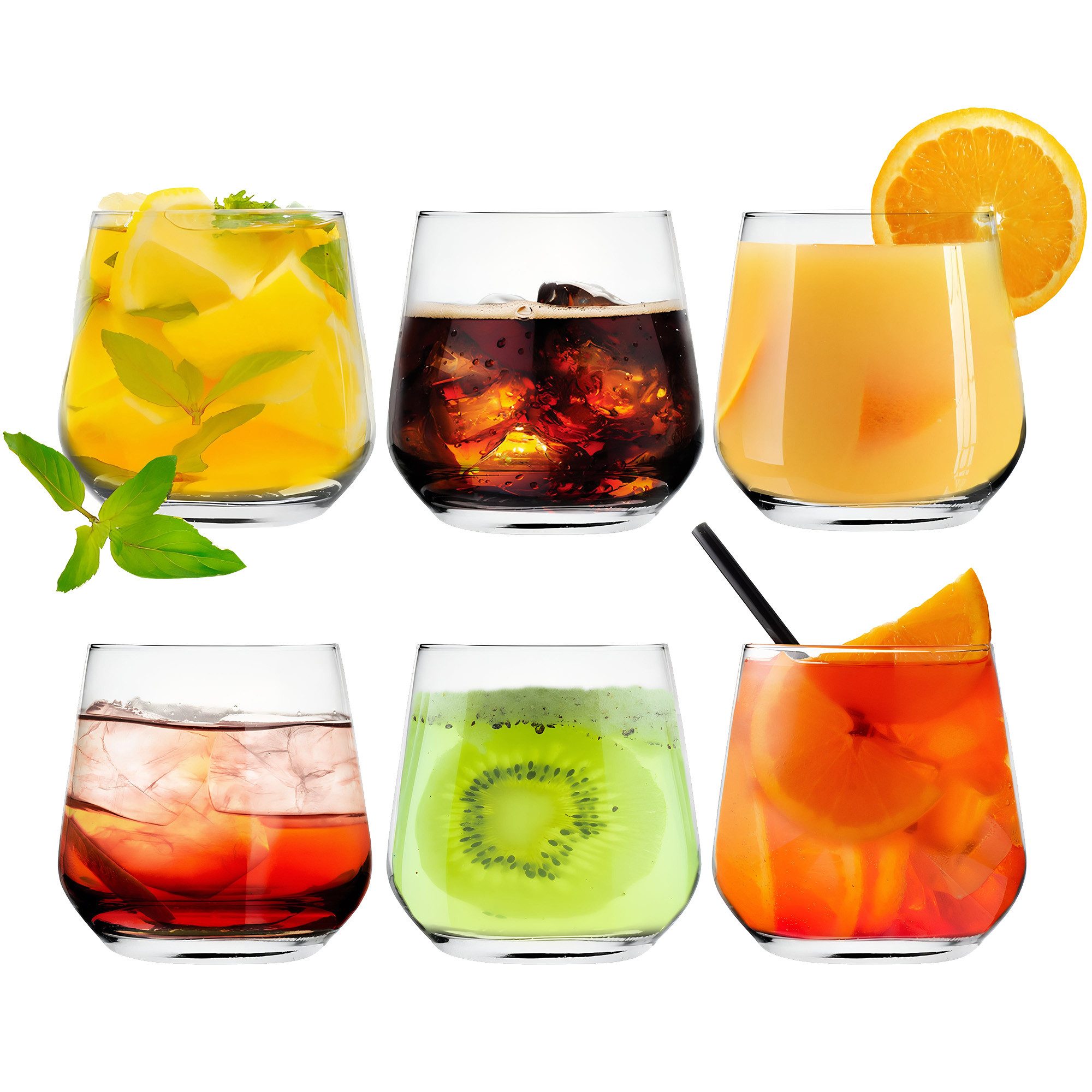 Gläser-Set 310 ml kleine Saftgläser, universal und spülmaschinenfest