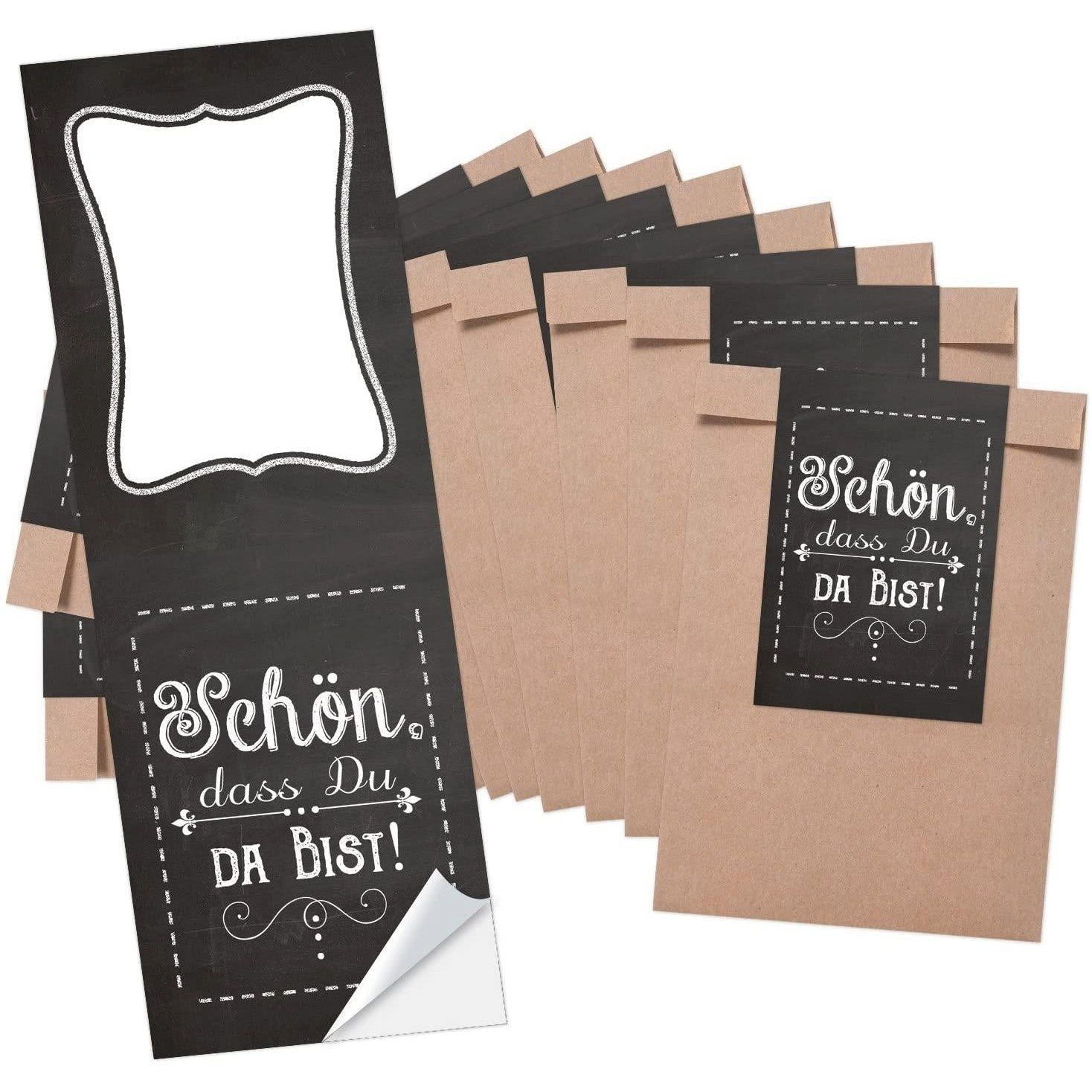 Logbuch-Verlag Geschenkpapier 10 kleine braune Papiertüten Geschenktüten Geschenk-Verpackung (8,5 x