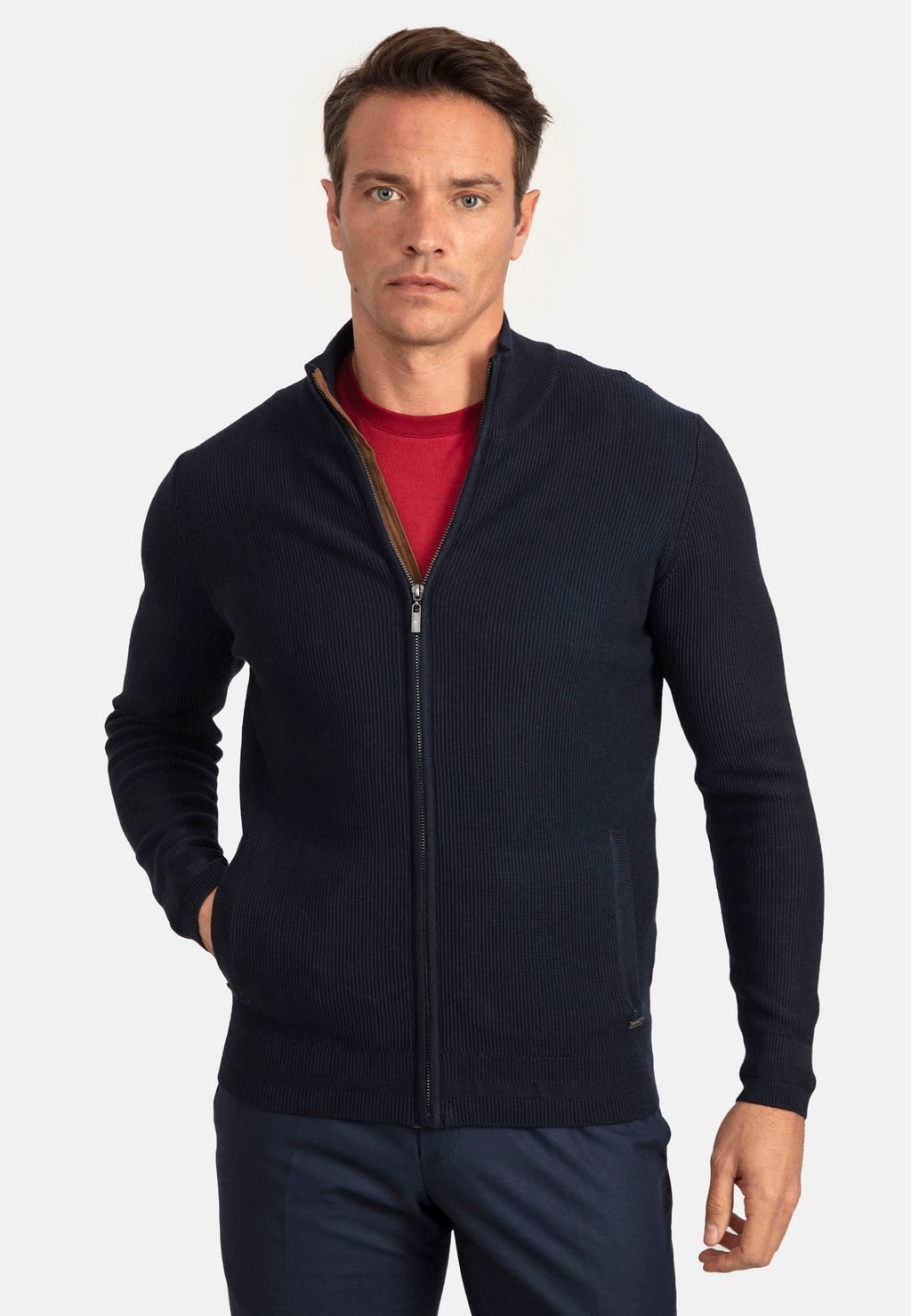 Jacey Quinn Cardigan Textured Zip Cardigan günstig online kaufen