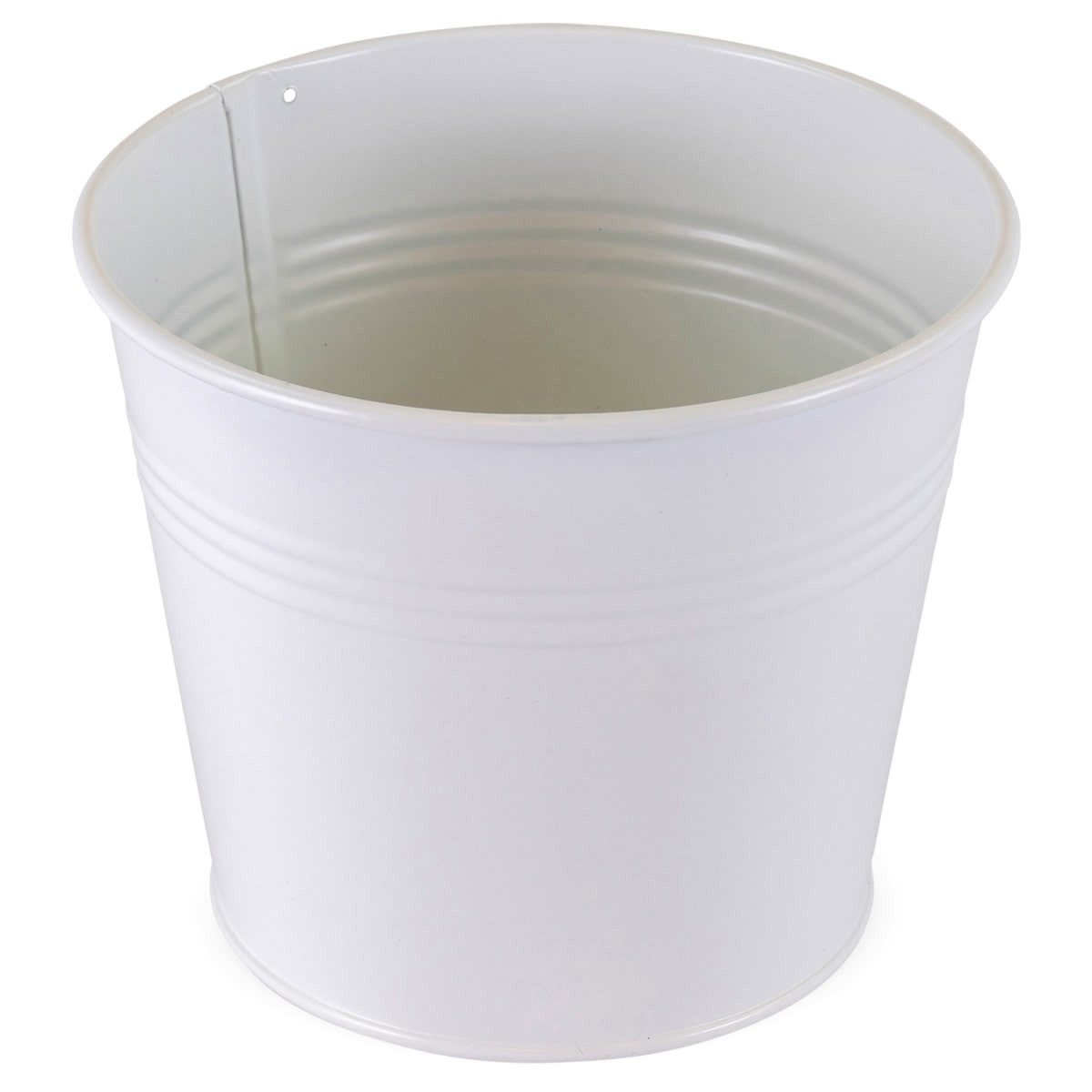 matches21 HOME & HOBBY Blumentopf Blumentopf aus Metall in weiß 16 x 15 cm günstig online kaufen