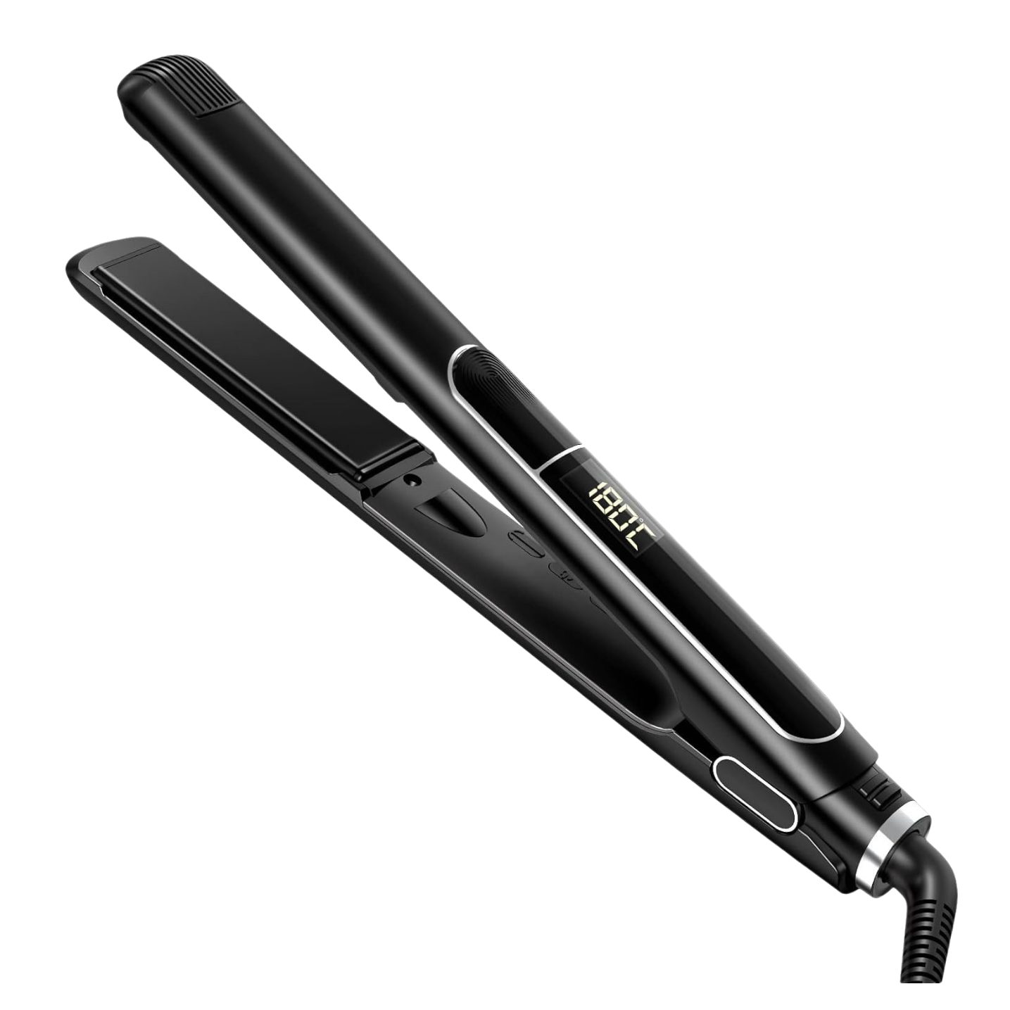 ibettertec Glätteisen Glätteisen Profi Lockenstab Haarglätter LCD-Display 100-230°C Schnelles Styling, in der Lage, verschiedene Frisuren zu kreieren, geeignet für glattes, lockiges Haar und wesentliche Stylingwerkzeuge für den Arbeitsweg, Haarglätter mit LCD-Display und Schlos, Haarglätter passt in die Handtasche, Keramik-Heizplatte