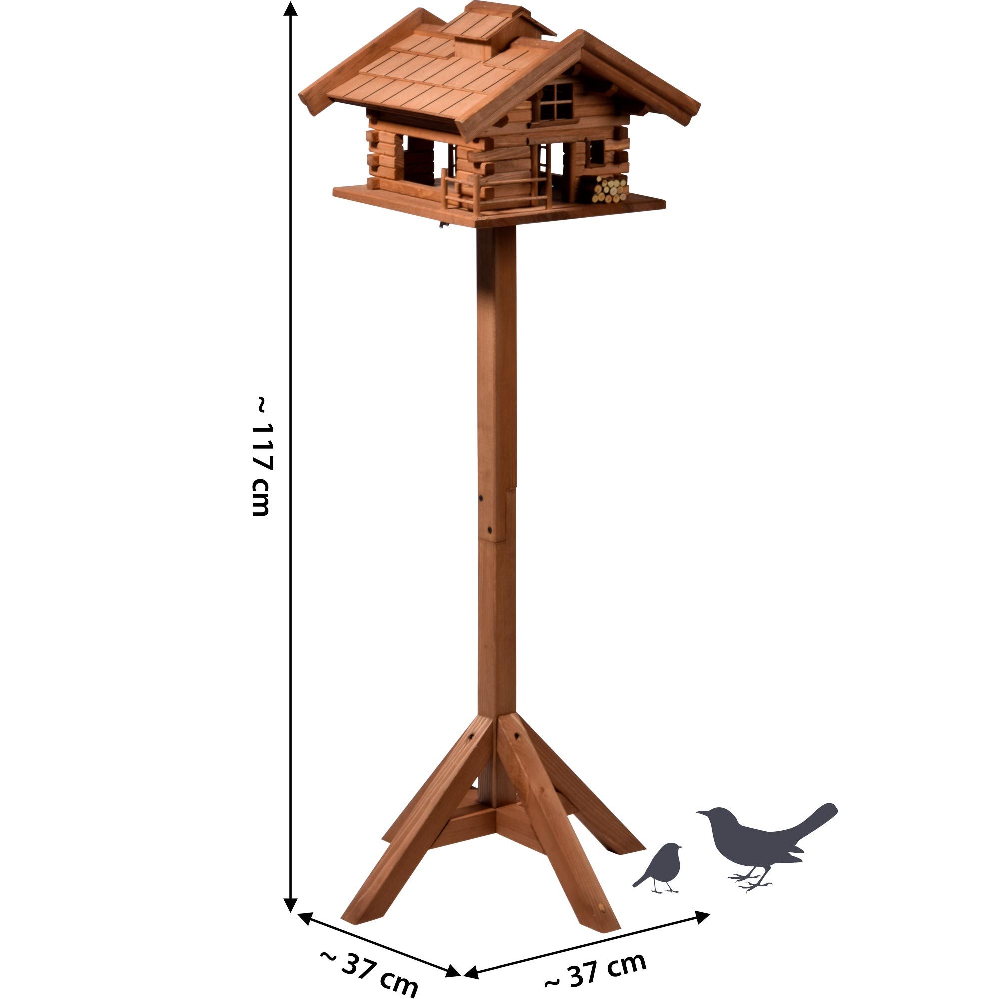 dobar Vogelhaus Vogelfutterhaus "Tirol" mit Ständer