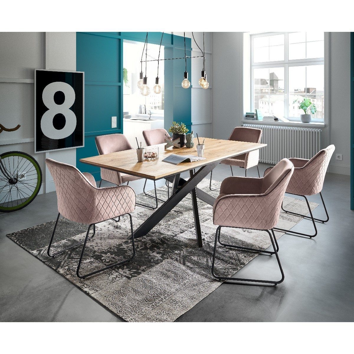 set one by Musterring Armlehnstuhl Hampton, Mircofaserbezug altrosa oder gr günstig online kaufen