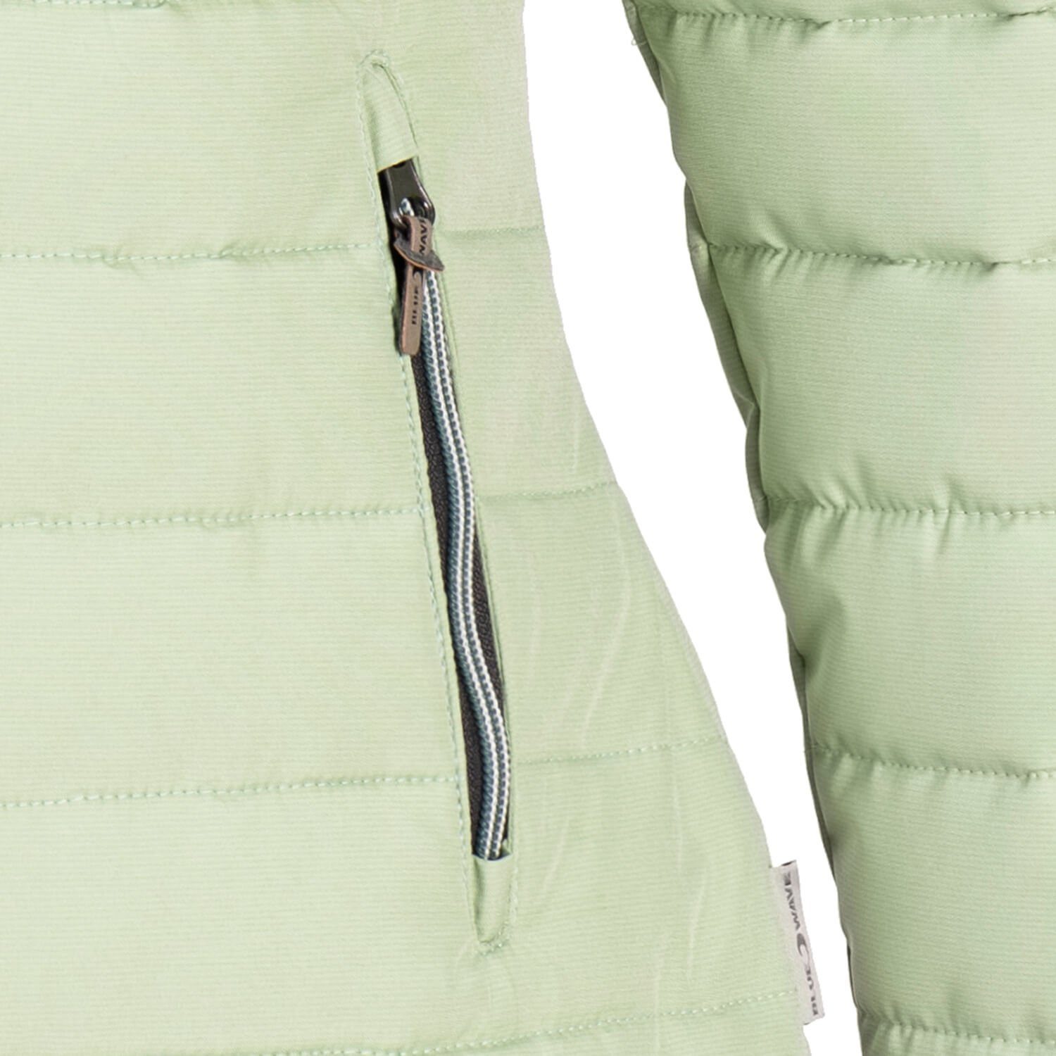 mit Jacke Kapuze abnehmbarer - Modisch mint Blue Irina Damen Steppjacke gesteppt Wave