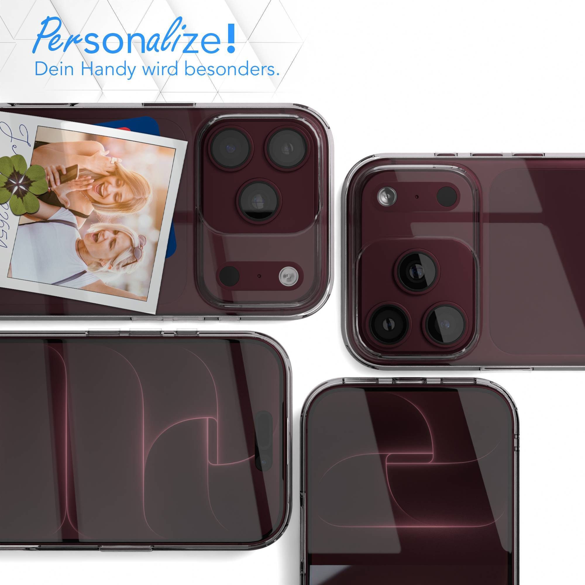 EAZY CASE Handyhülle Silikonhülle für Apple iPhone 18 Pro 6,3 Zoll, Schutzhülle Kameraschutz Silikonhülle Transparent Handyhülle Slimcover – Bild 5 von 5
