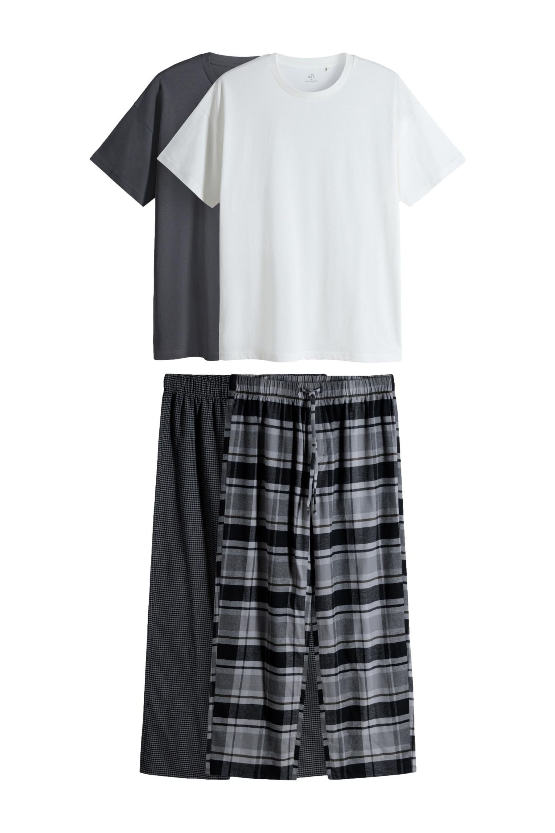 The Set Pyjama The Set Pyjama, T-Shirt und Flanellhose, 2er-Pack (4 tlg) günstig online kaufen