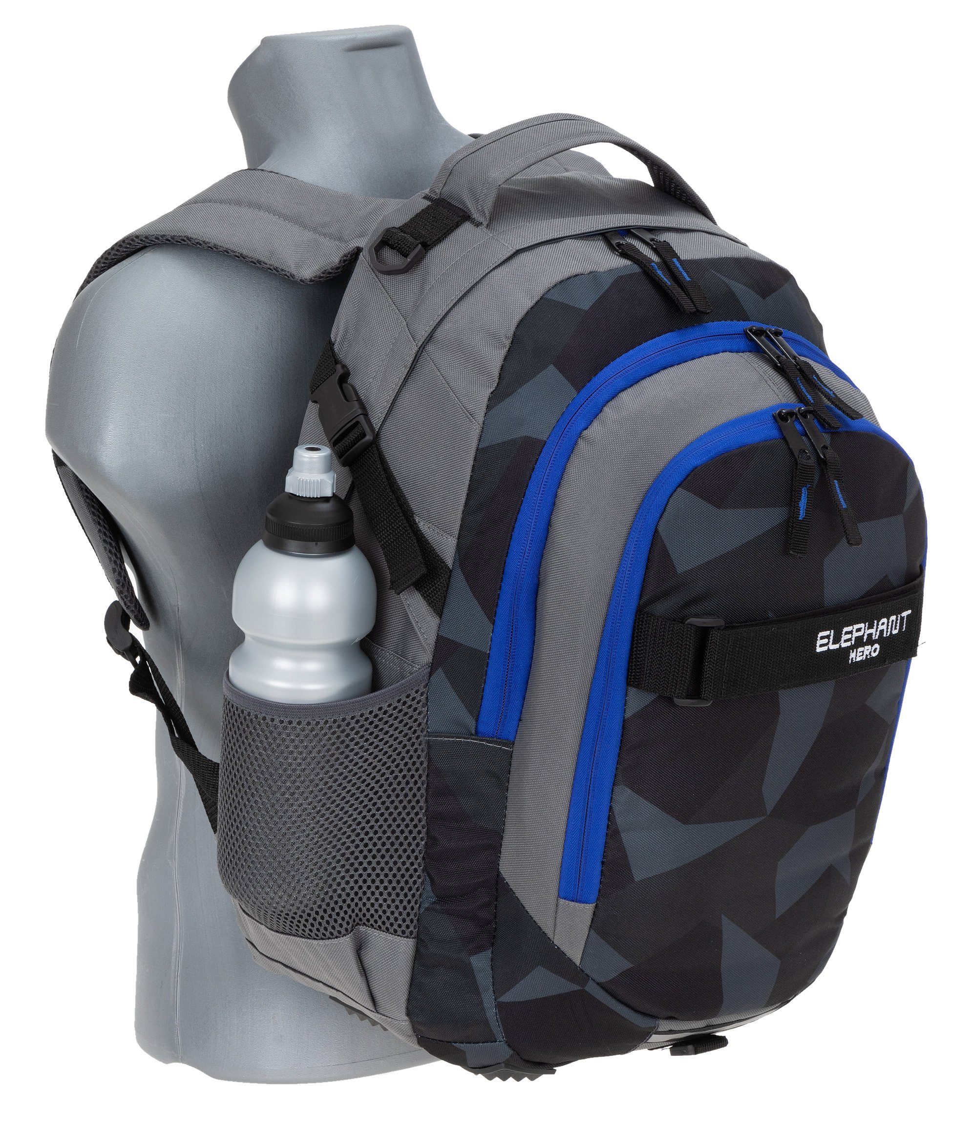 ELEPHANT Schulrucksack Hero Signature Schultasche (2 Teile Set), Rucksack + Mäppchen Box