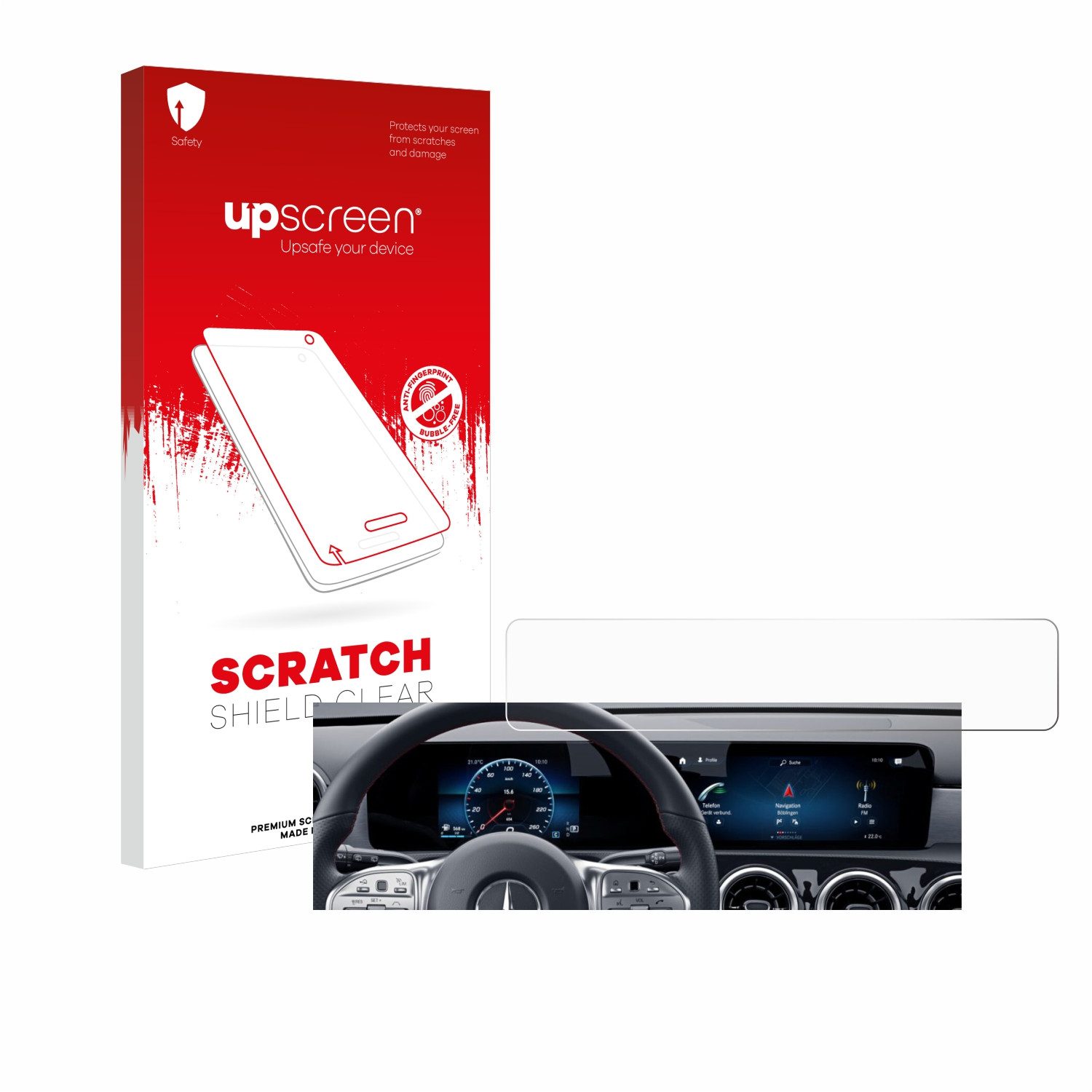 upscreen Displayschutzfolie Schutzfolie für Mercedes-Benz GLA 2020 Display Widescreen-Version, Displayschutz Schutz Folie Klar Transparent