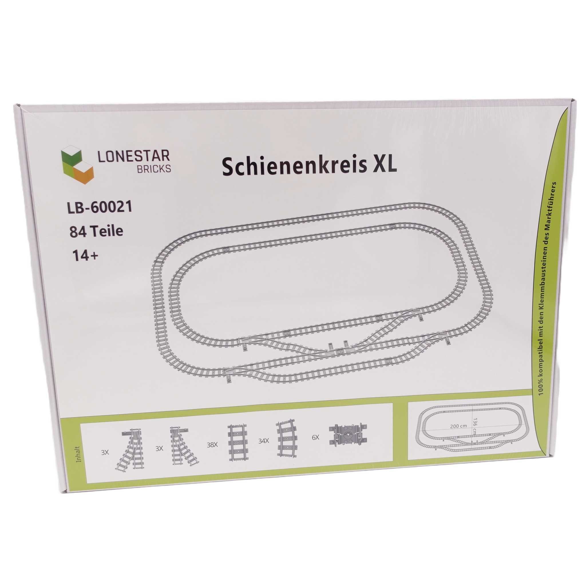 Lonestar-Bricks LB-60021 - Schienenkreis XL (Lonestar Bricks) Spielbausteine