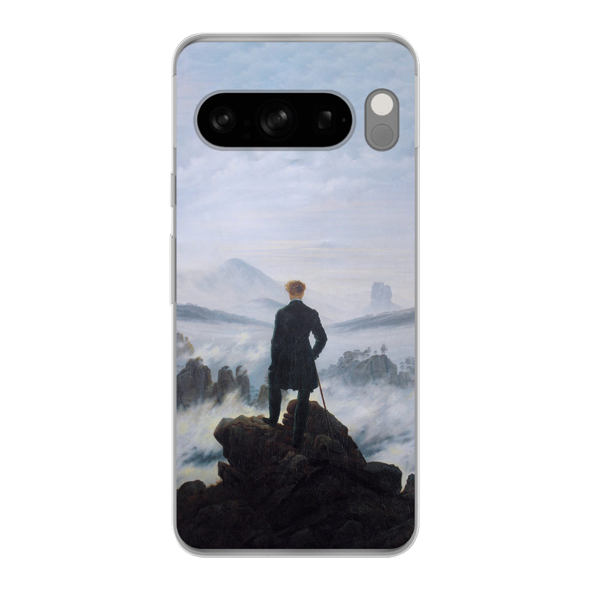 MuchoWow Handyhülle für Google Pixel 8 Pro Der Wanderer über dem Nebelmeer - Caspar David, Phone Case, Silikon, Schutzhülle Dünn